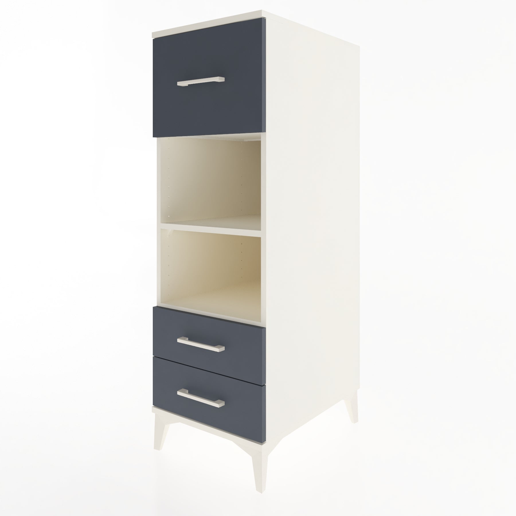 Woodntry Modüler Dolap Aytaşı 44x59x122 cm Çekmeceli ve Raflı CR92-1