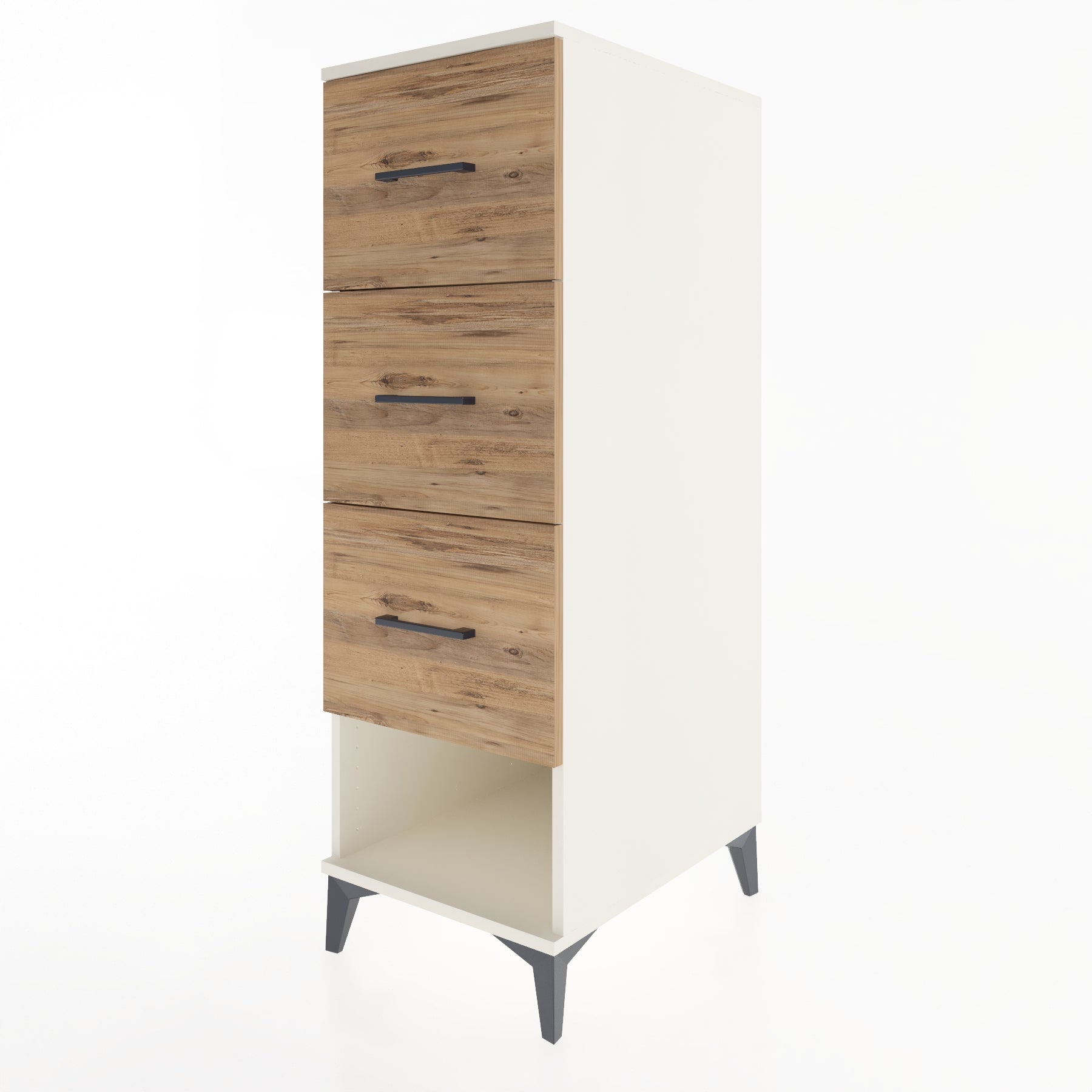 Woodntry Modular Cabinet Moonstone 44x59x122 cm with Drawers and Shelves CR42-1