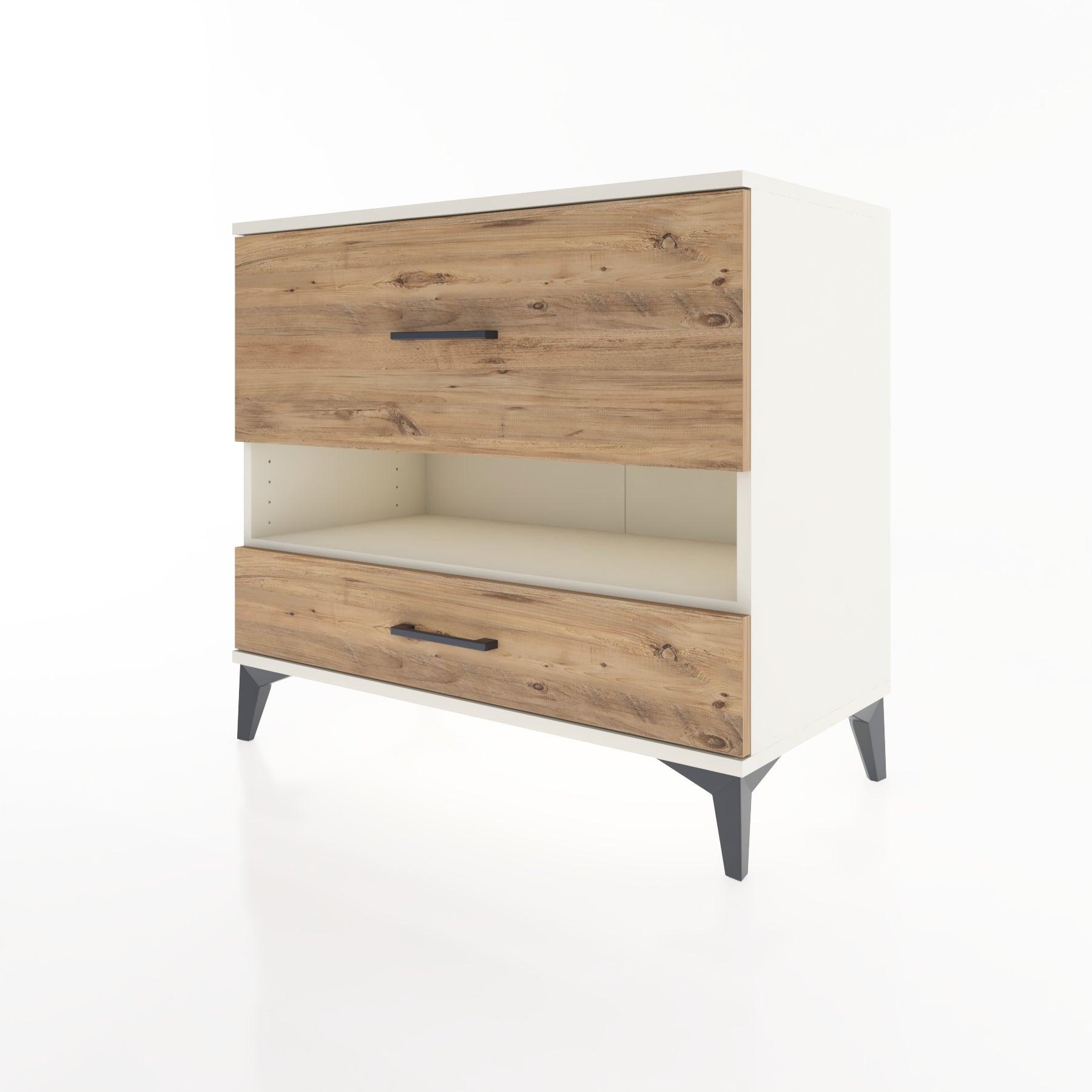 Woodntry Modüler Şifonyer Aytaşı 88x44x68 cm Çekmeceli ve Raflı CR42-1