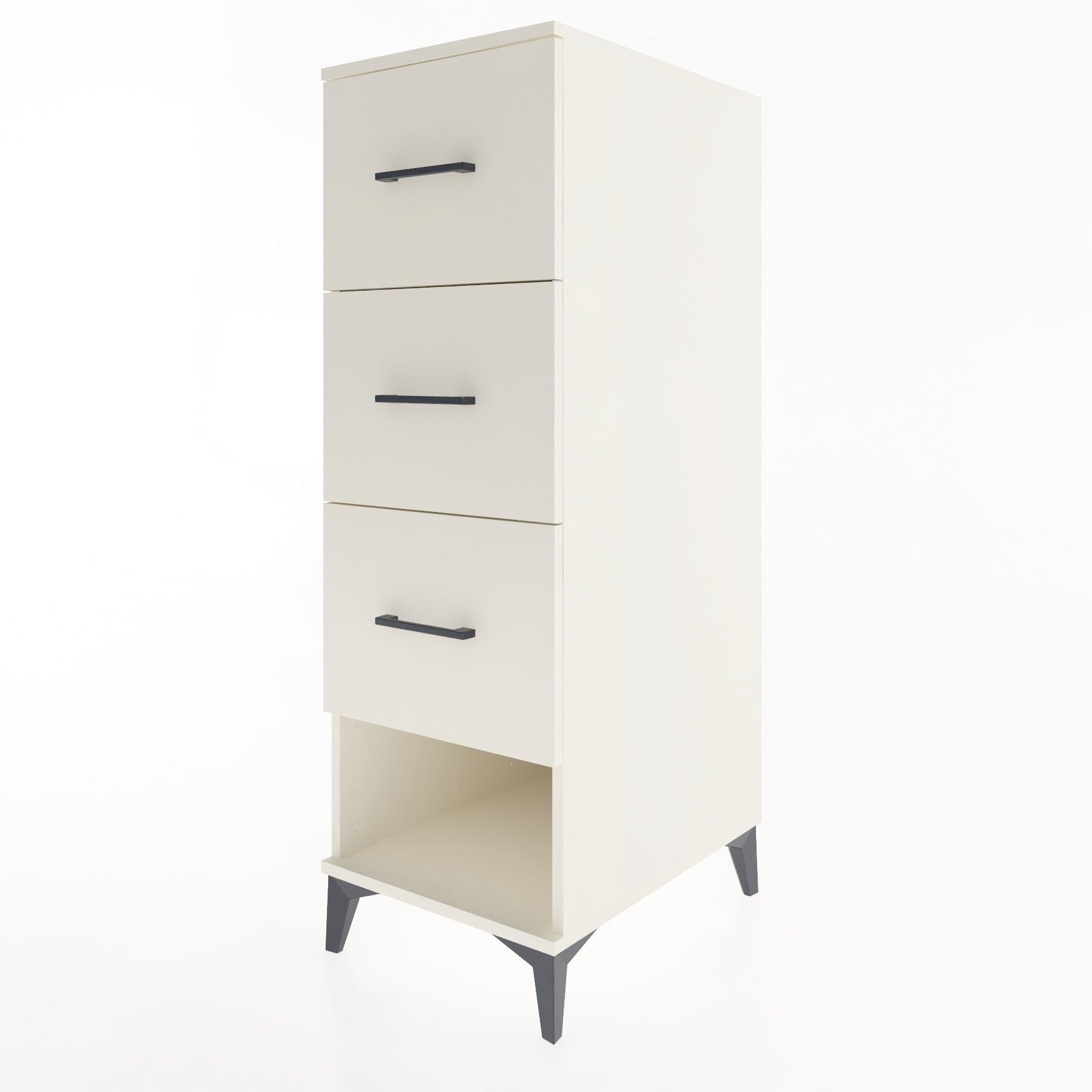 Woodntry Modular Cabinet Moonstone 44x30x122 cm with Drawers and Shelves CR42-1