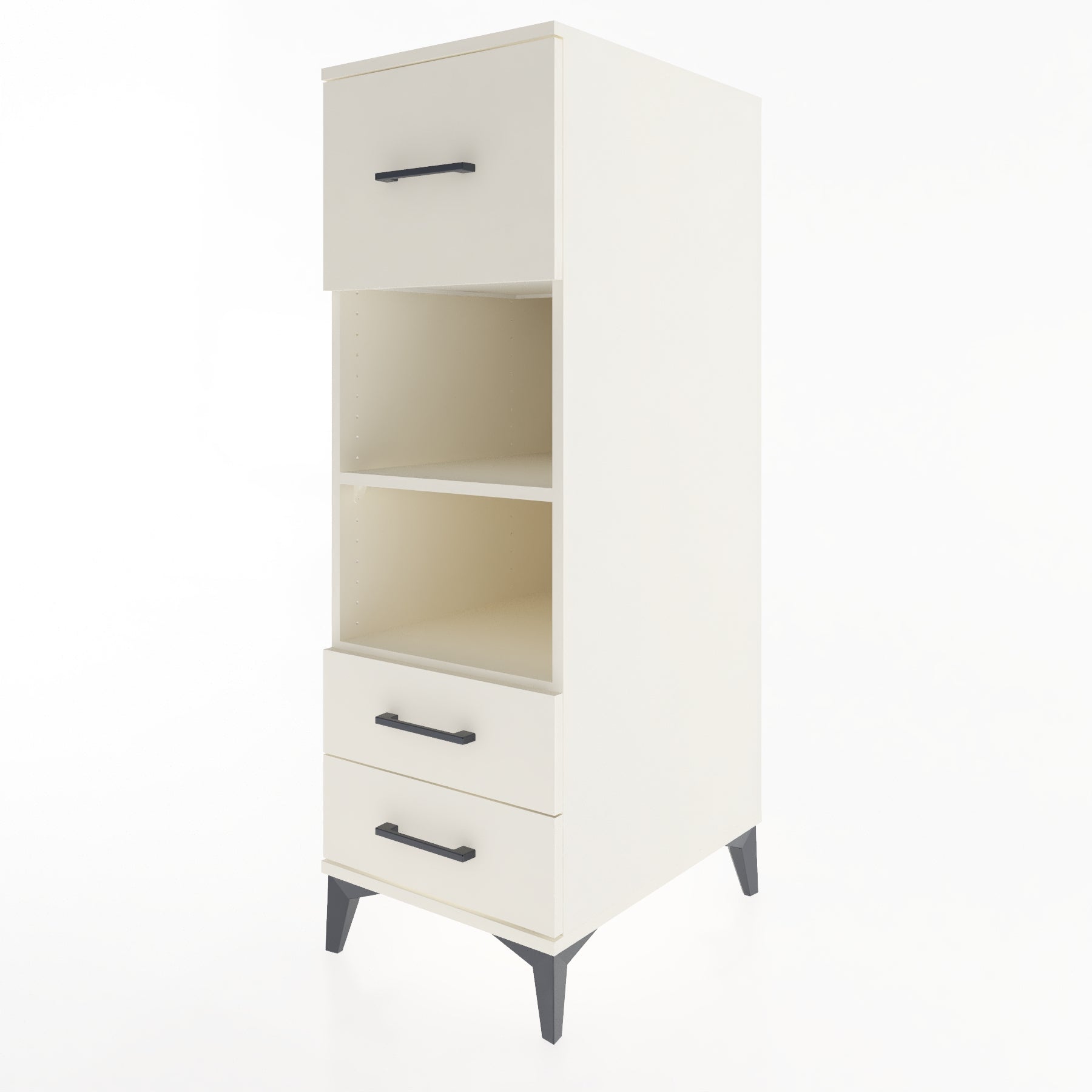 Woodntry Modüler Dolap Aytaşı 44x59x122 cm Çekmeceli ve Raflı CR92-1