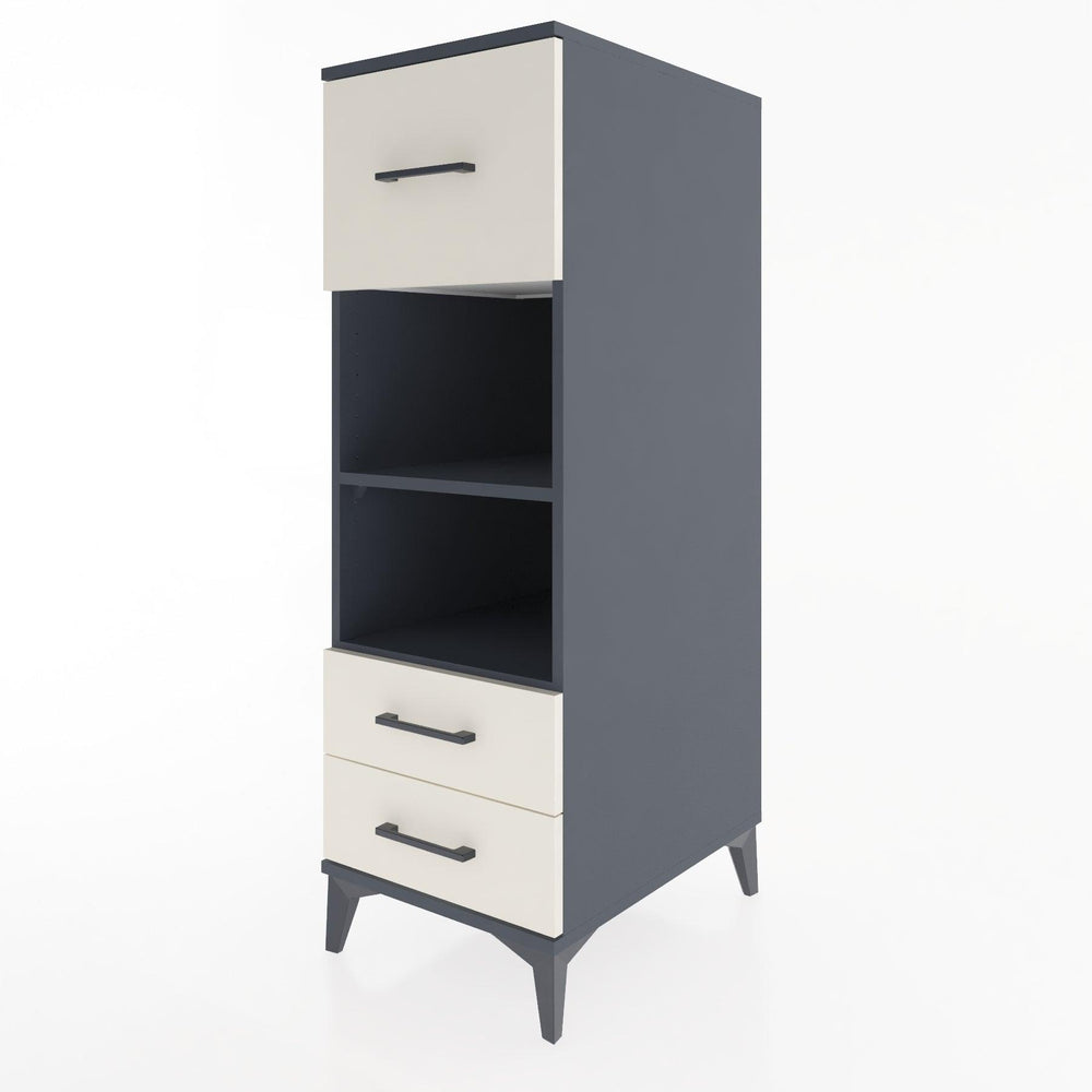 Woodntry Modular Cabinet Anthracite 44x30x122 cm with Drawers and Shelves CR92-2