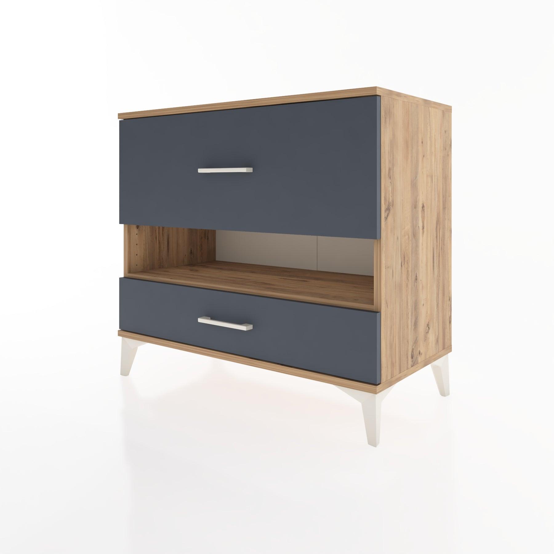 Woodntry Modüler Şifonyer Çam 88x44x68 cm Çekmeceli ve Raflı CR42-3