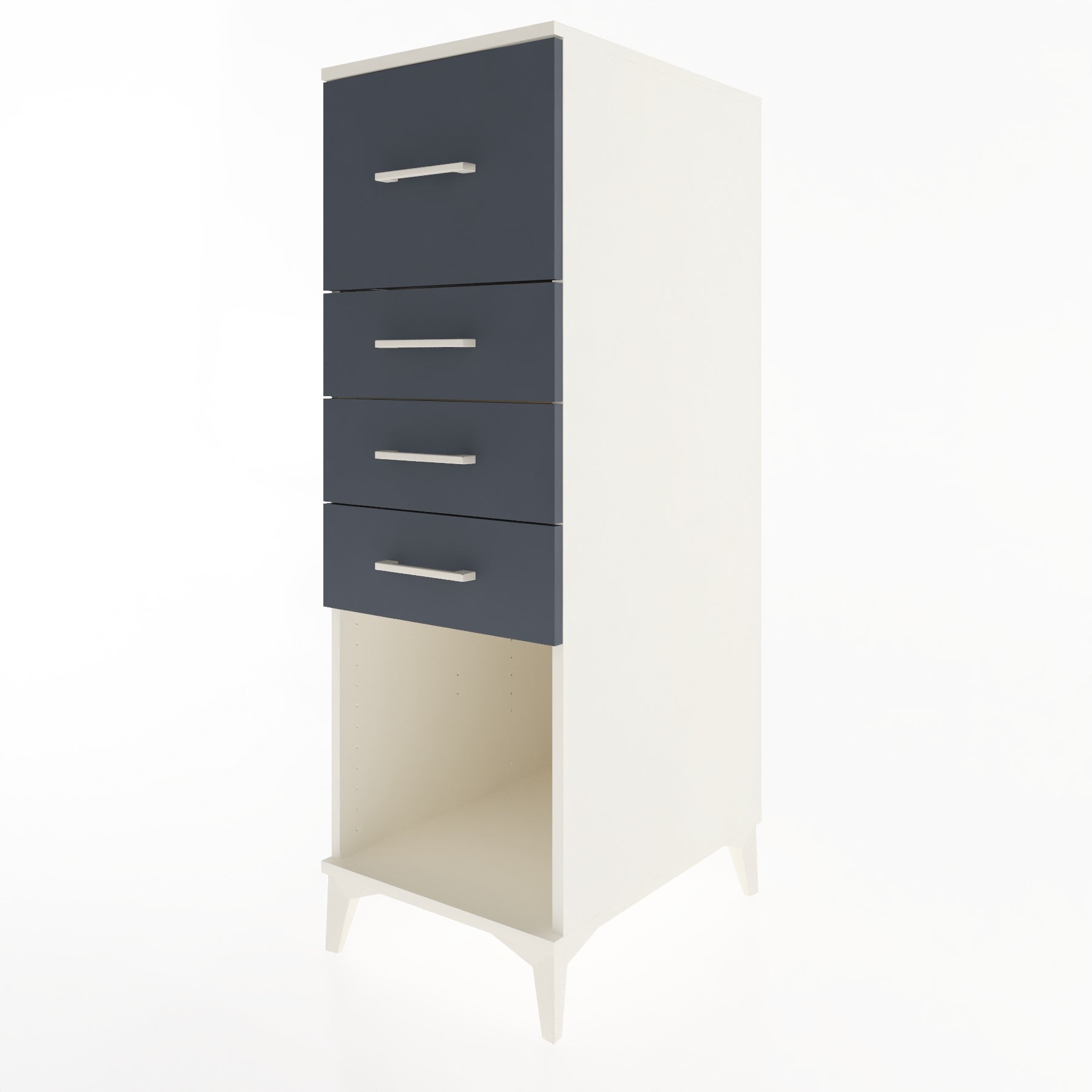 Woodntry Modüler Dolap Aytaşı 44x59x122 cm Çekmeceli ve Raflı CR93-1