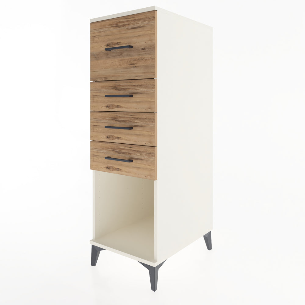 Woodntry Modular Cabinet Moonstone 44x59x122 cm with Drawers and Shelves CR93-1