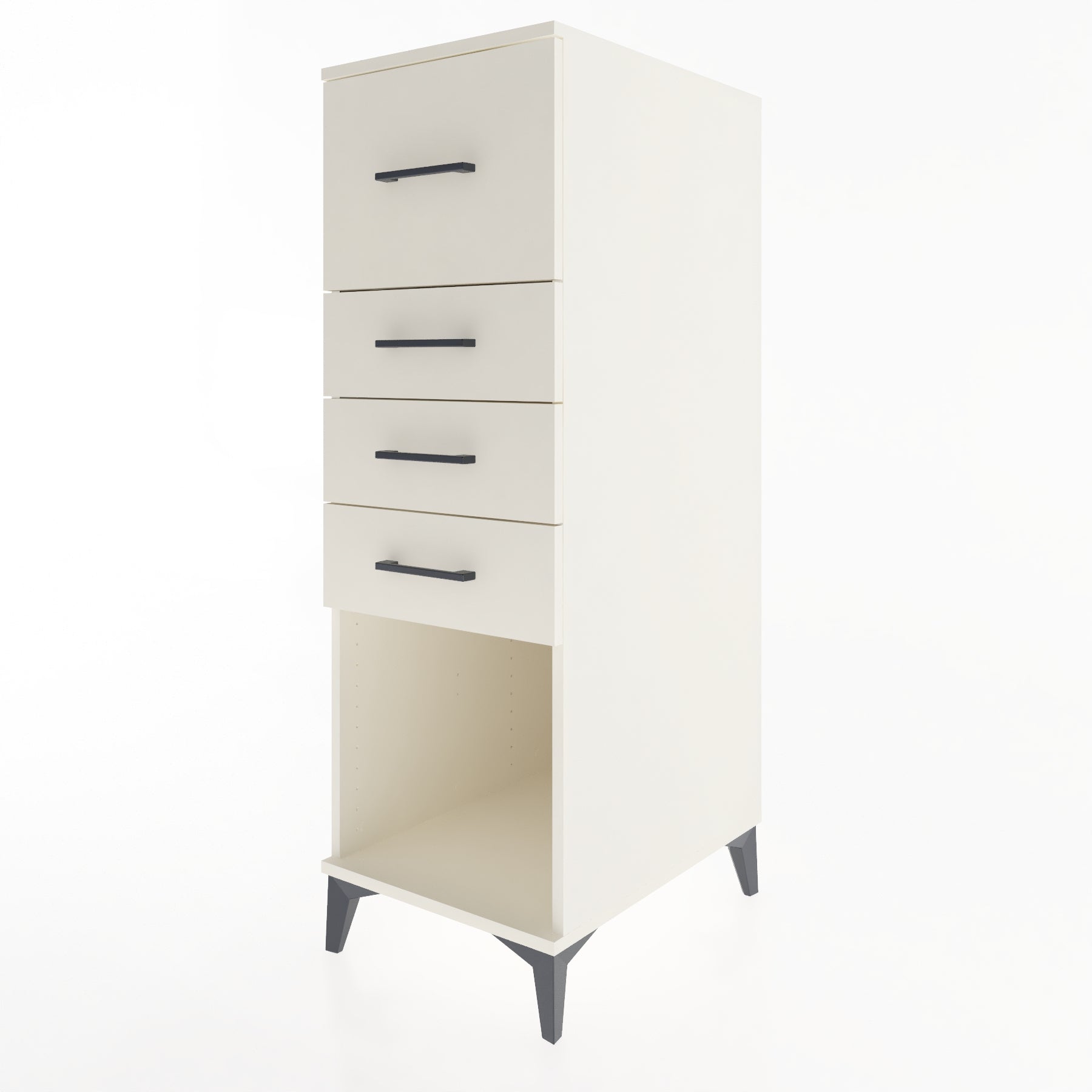 Woodntry Modüler Dolap Aytaşı 44x59x122 cm Çekmeceli ve Raflı CR93-1