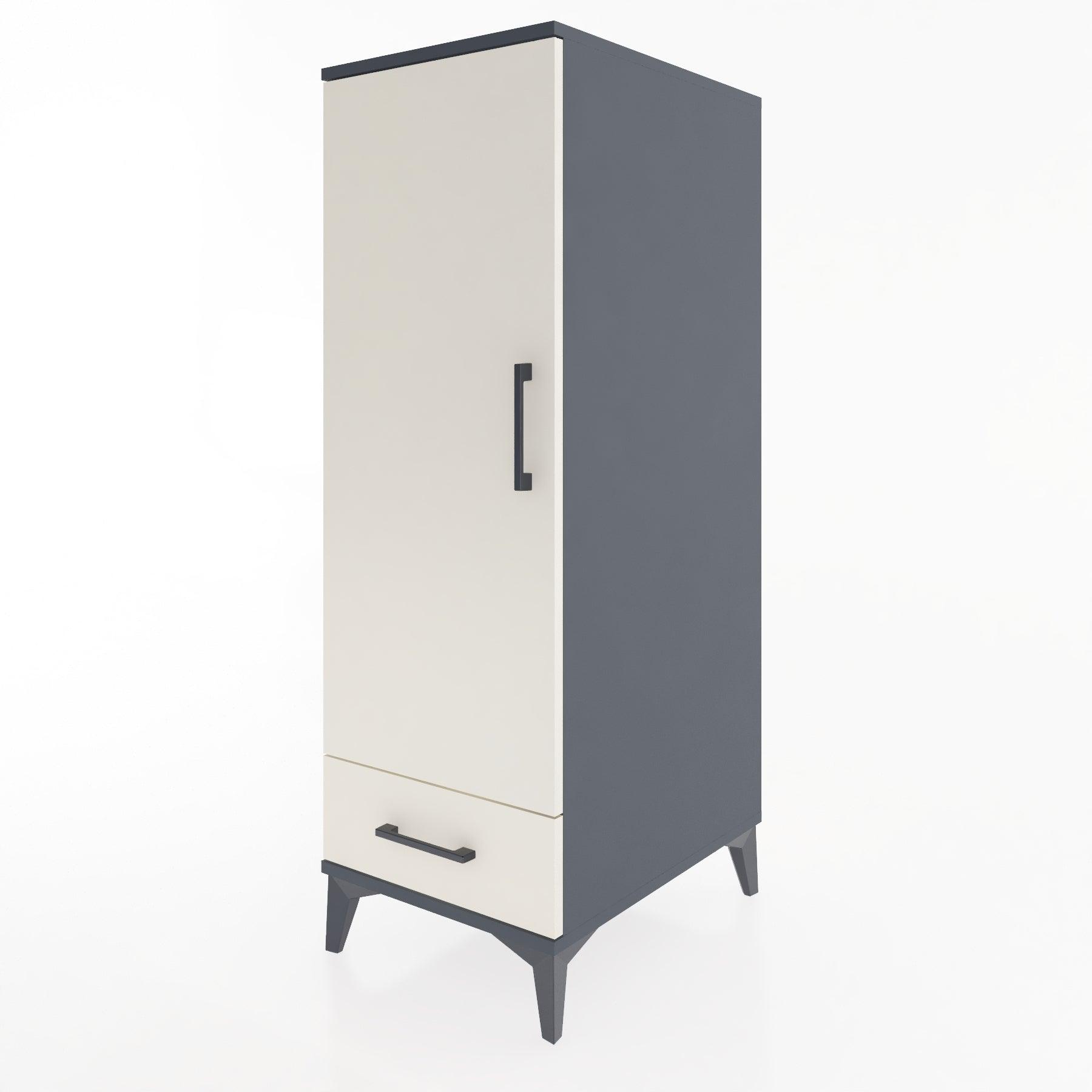 Woodntry Modular Cabinet Anthracite 44x30x122 cm with Doors and Drawers KC43-2