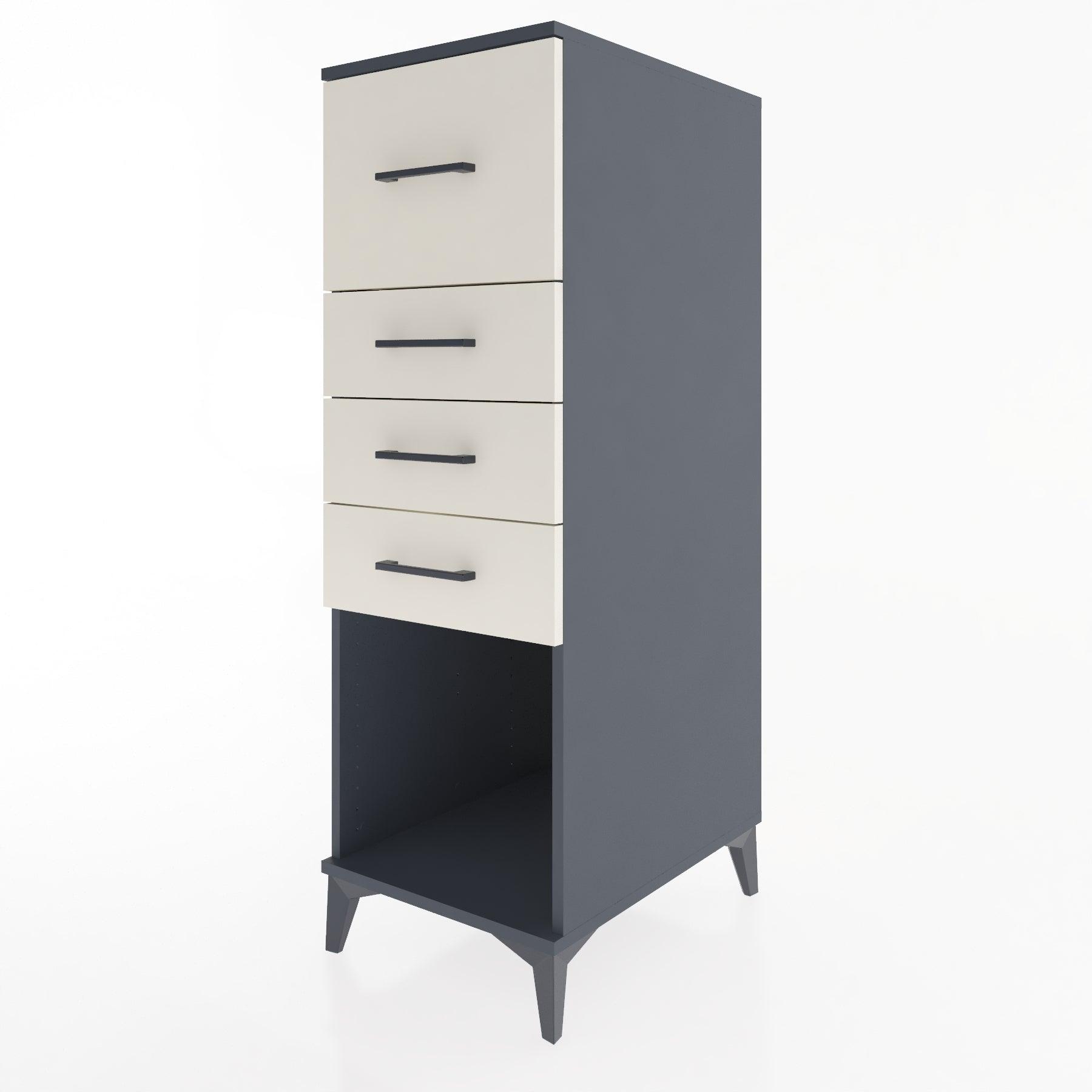 Woodntry Modular Cabinet Anthracite 44x30x122 cm with Drawers and Shelves CR93-2