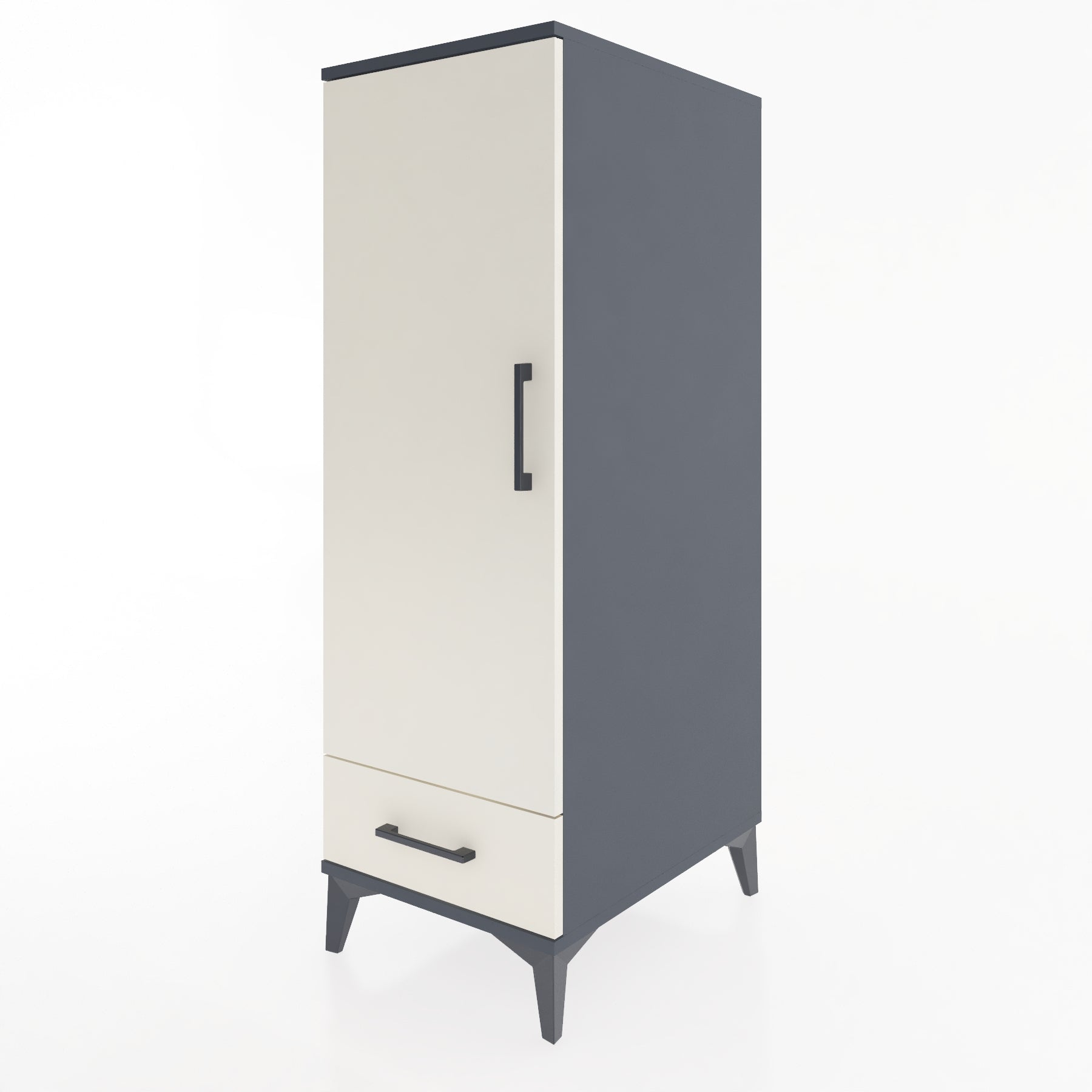 Woodntry Modular Cabinet Anthracite 44x59x122 cm with Doors and Drawers KC43-2