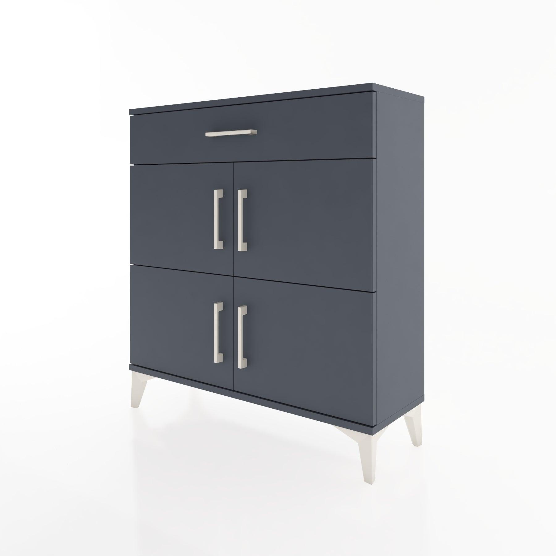 Woodntry Modular Dresser Anthracite 88x30x84 cm with Cover and Drawer KC43-2