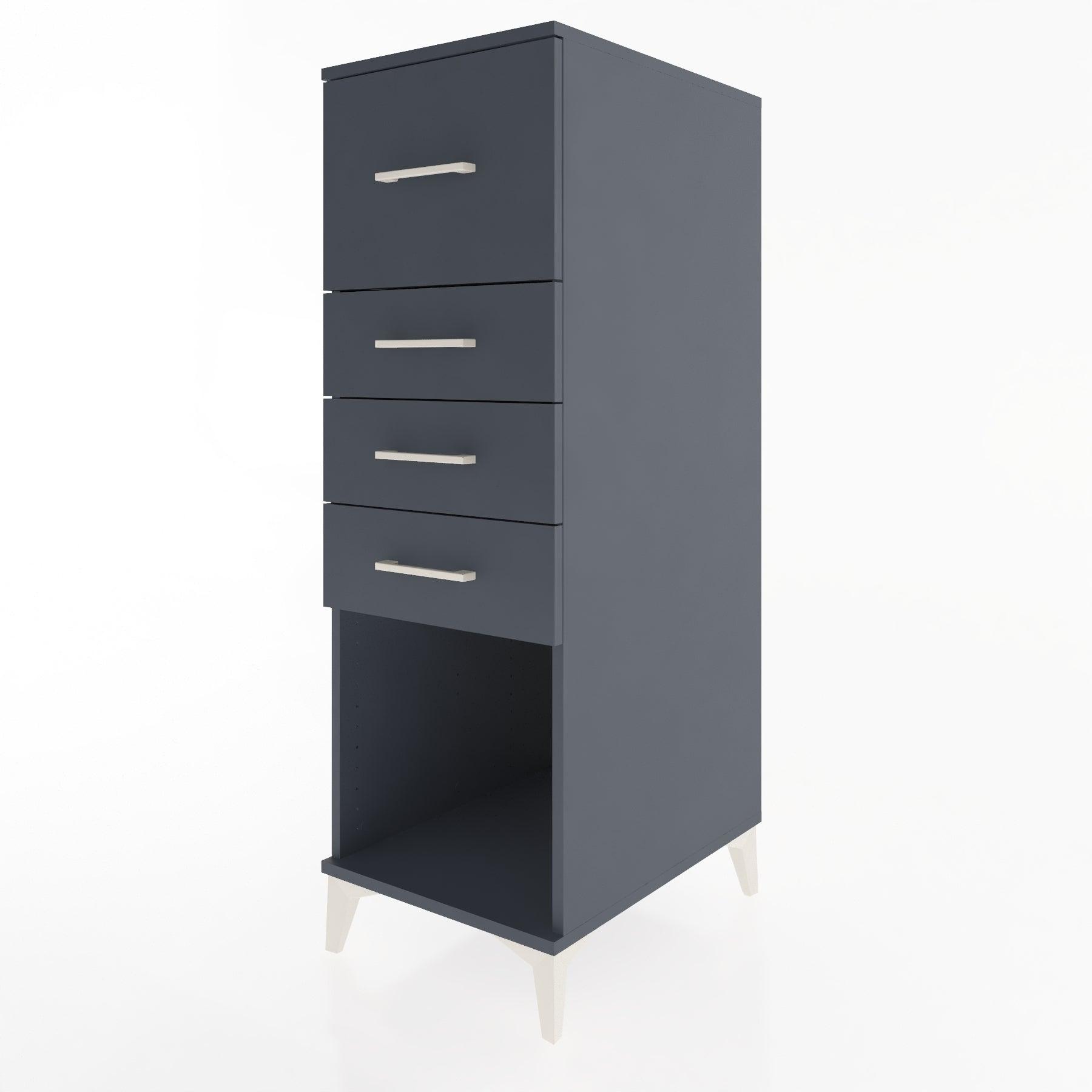 Woodntry Modular Cabinet Anthracite 44x30x122 cm with Drawers and Shelves CR93-2