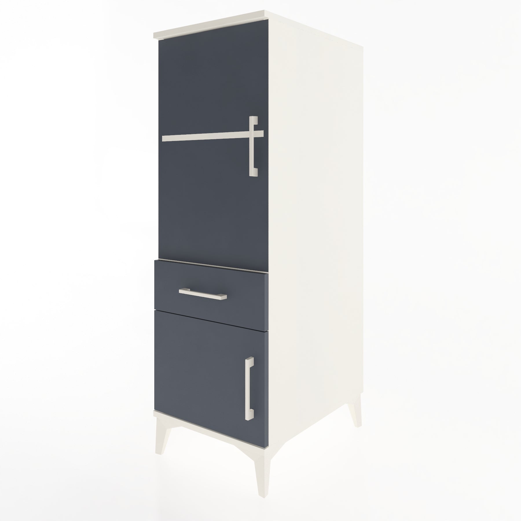 Woodntry Modular Cabinet Moonstone 44x59x122 cm with Doors and Drawers KC44-1