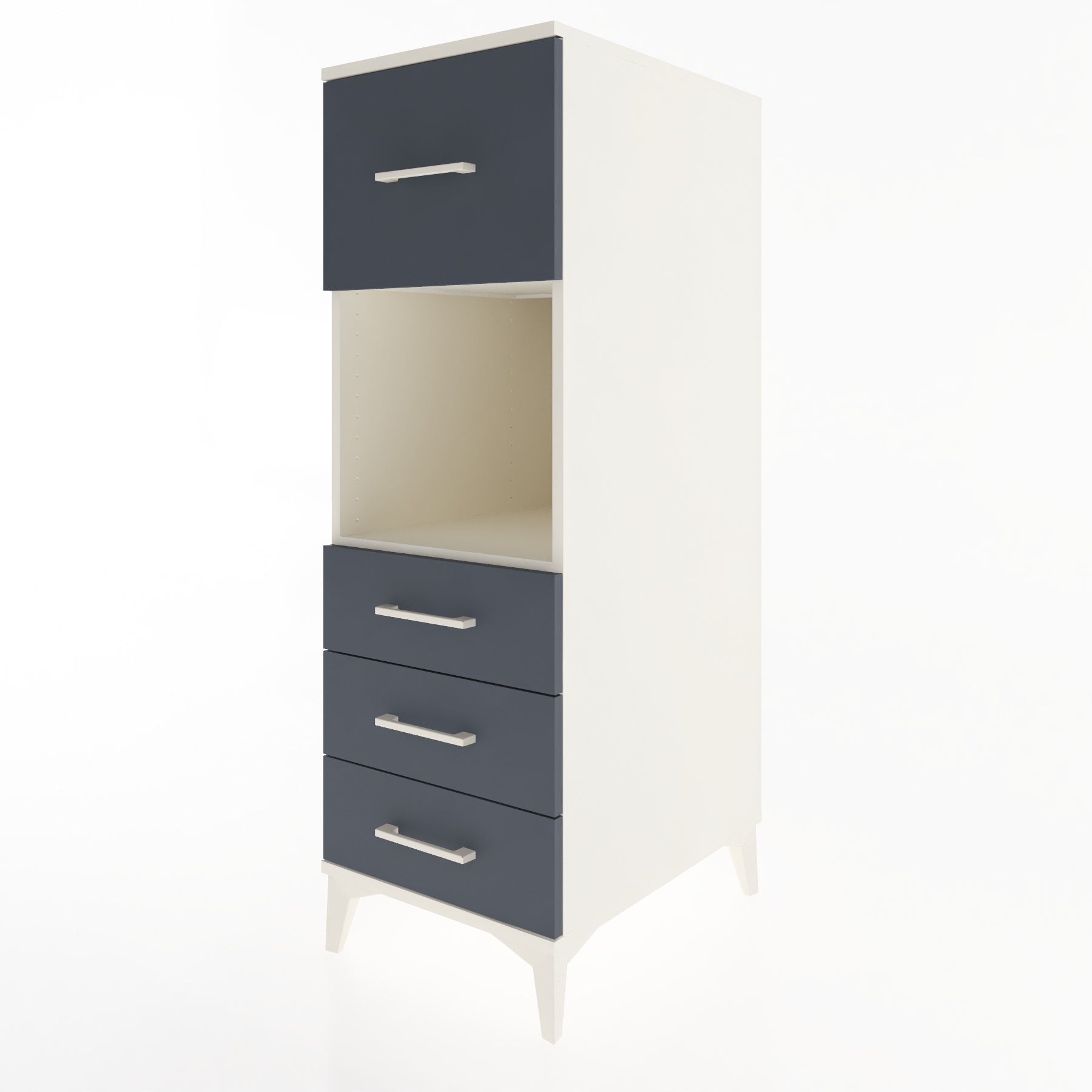 Woodntry Modüler Dolap Aytaşı 44x59x122 cm Çekmeceli ve Raflı CR94-1
