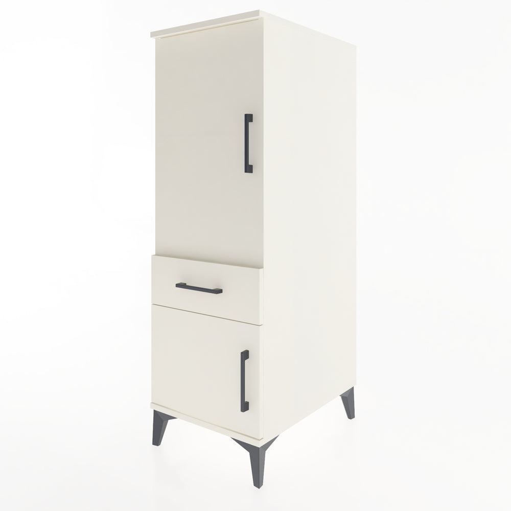 Woodntry Modüler Dolap Aytaşı 44x59x122 cm Kapaklı ve Çekmeceli KC44-1