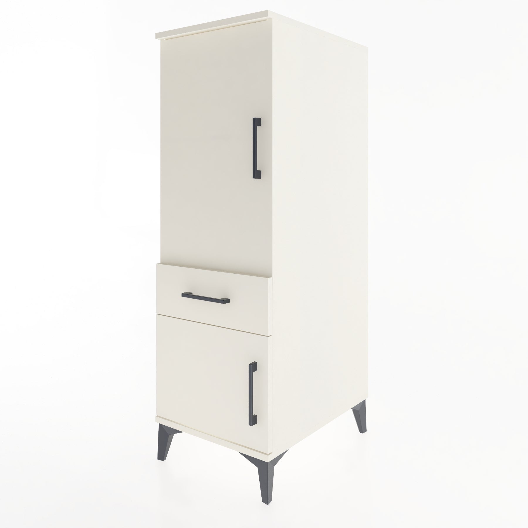 Woodntry Modular Cabinet Moonstone 44x59x122 cm with Doors and Drawers KC44-1