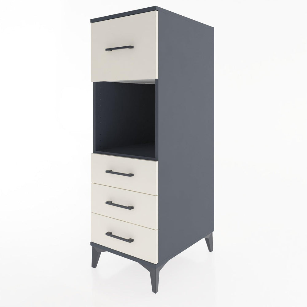 Woodntry Modular Cabinet Anthracite 44x30x122 cm with Drawers and Shelves CR94-2