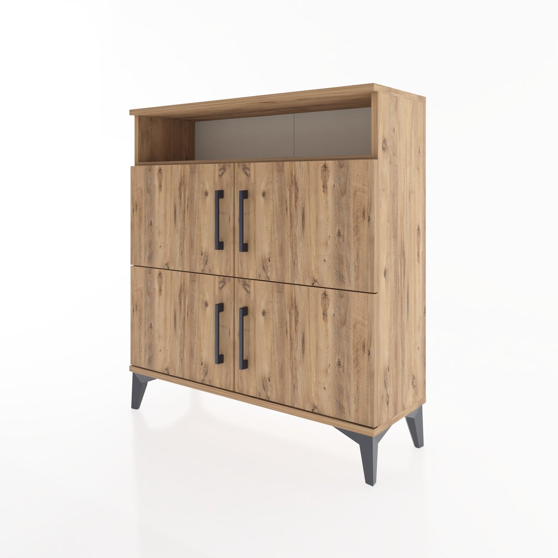 Woodntry Modular Dresser Pine 88x30x84 cm with Cover and Shelf KR44-3