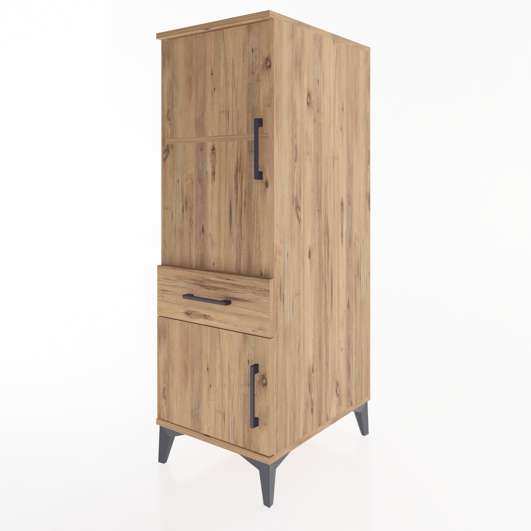 Woodntry Modular Cabinet Pine 44x59x122 cm with Doors and Drawers KC44-3