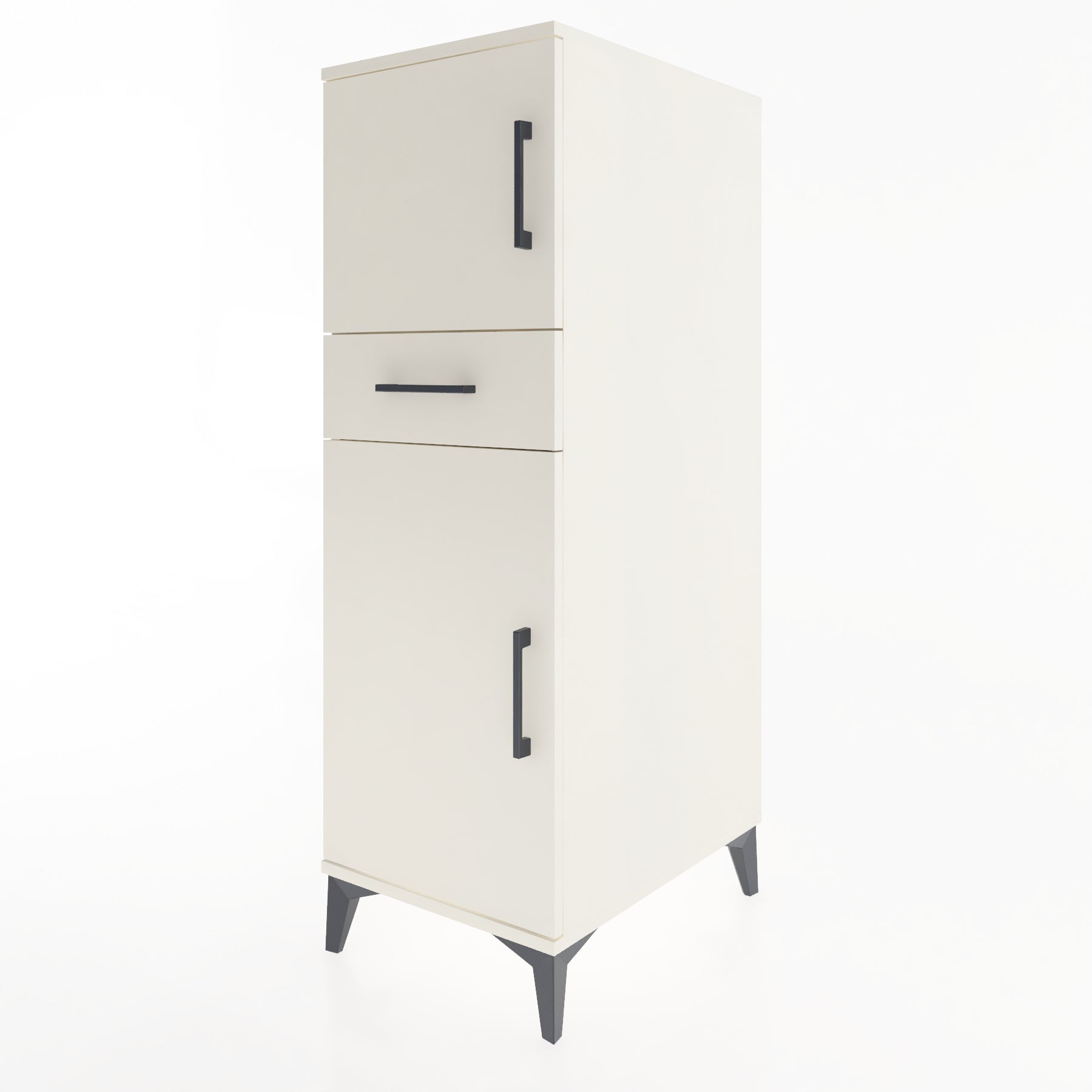 Woodntry Modular Cabinet Moonstone 44x59x122 cm with Doors and Drawers KC45-1
