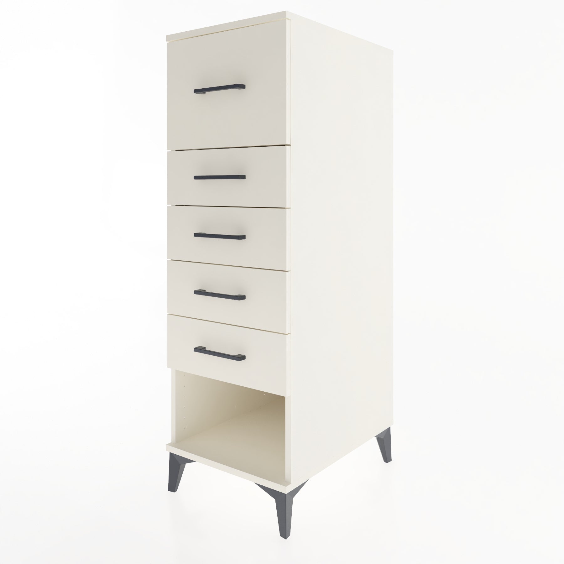 Woodntry Modüler Dolap Aytaşı 44x59x122 cm Çekmeceli ve Raflı CR95-1