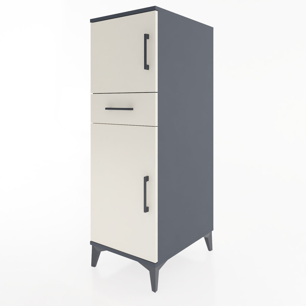 Woodntry Modular Cabinet Anthracite 44x59x122 cm with Doors and Drawers KC45-2