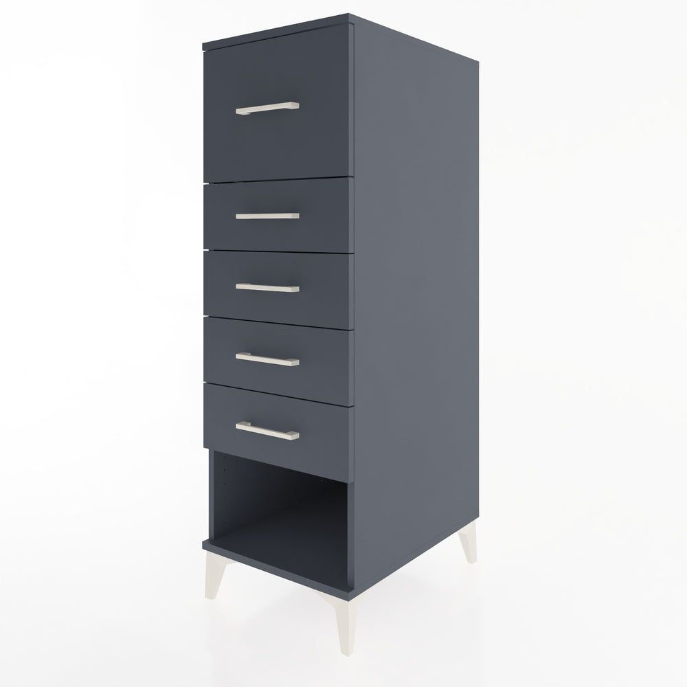 Woodntry Modular Cabinet Anthracite 44x59x122 cm with Drawers and Shelves CR95-2