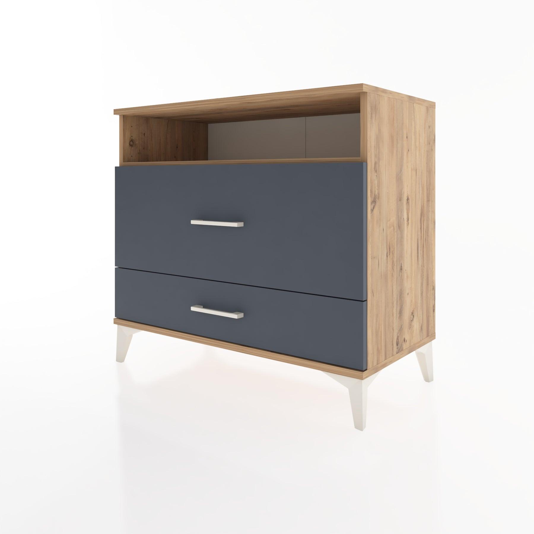 Woodntry Modüler Şifonyer Çam 88x44x68 cm Çekmeceli ve Raflı CR45-3