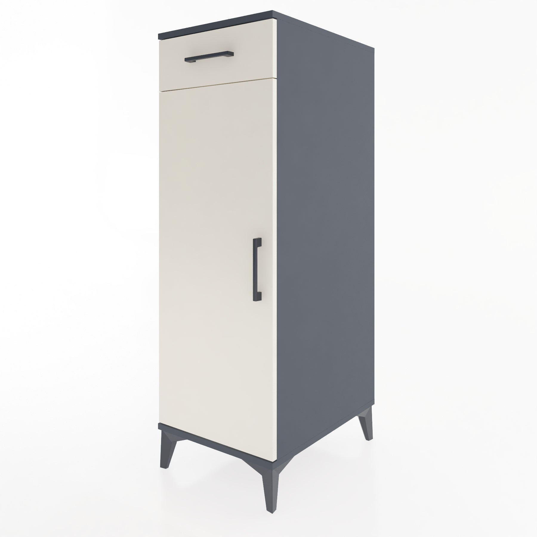 Woodntry Modular Cabinet Anthracite 44x59x122 cm with Doors and Drawers KC46-2