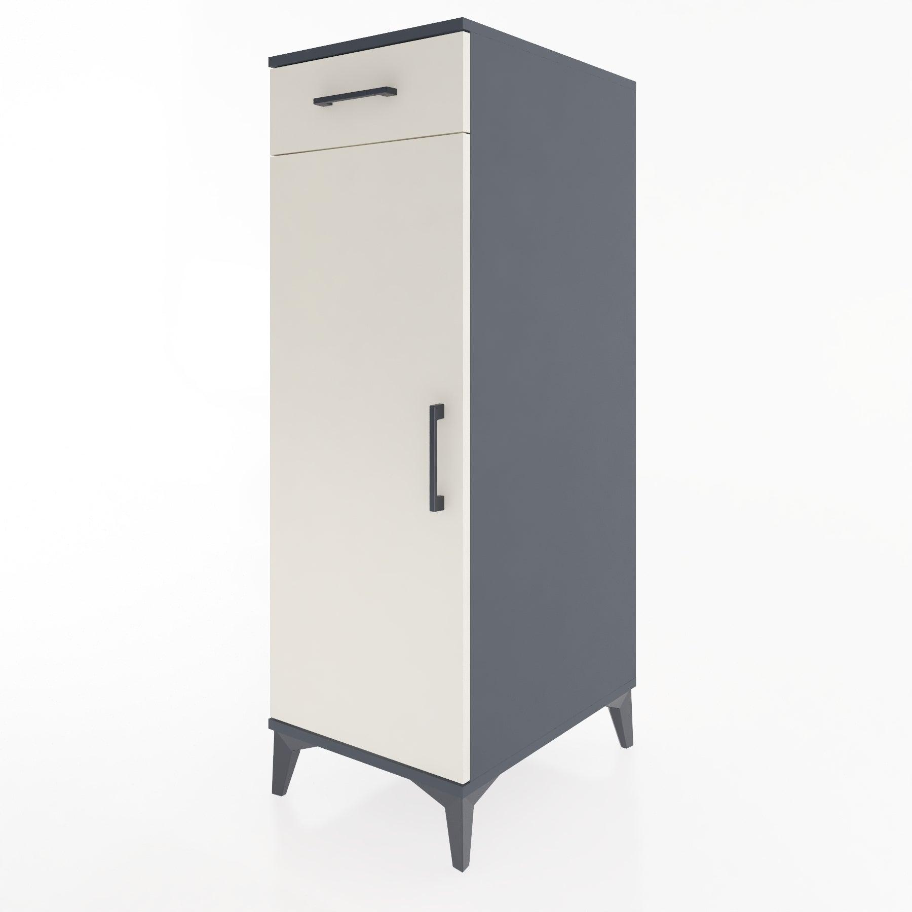 Woodntry Modular Cabinet Anthracite 44x30x122 cm with Doors and Drawers KC46-2