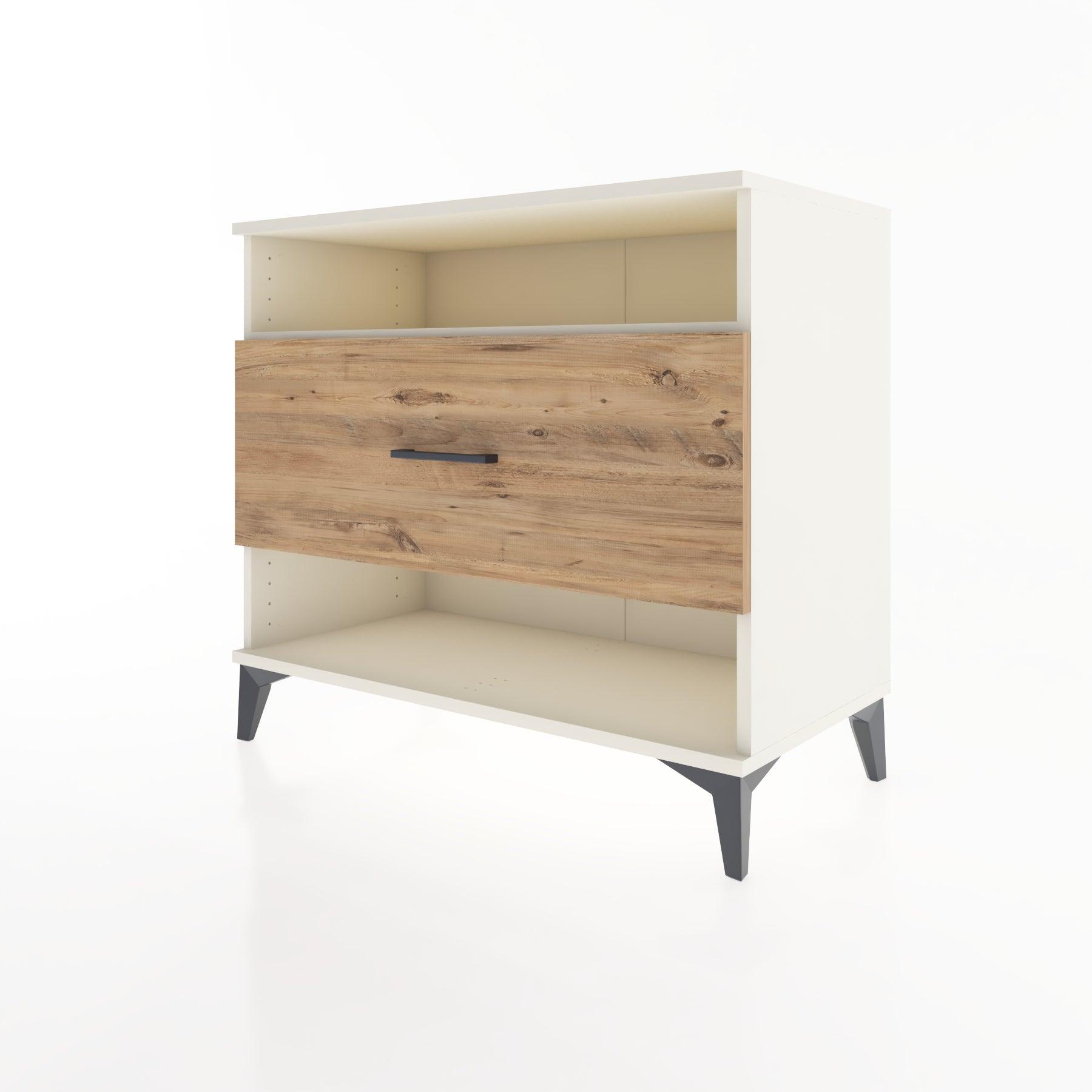 Woodntry Modüler Şifonyer Aytaşı 88x44x68 cm Çekmeceli ve Raflı CR47-1