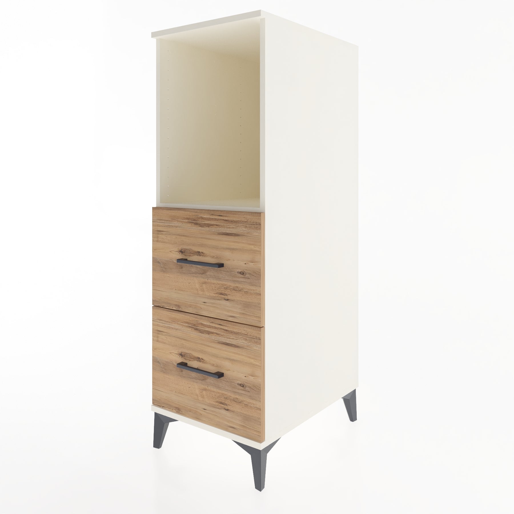 Woodntry Modüler Dolap Aytaşı 44x59x122 cm Çekmeceli ve Raflı CR97-1