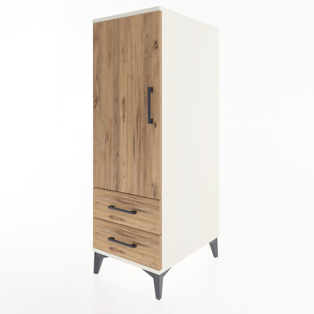 Woodntry Modular Cabinet Moonstone 44x59x122 cm with Doors and Drawers KC47-1
