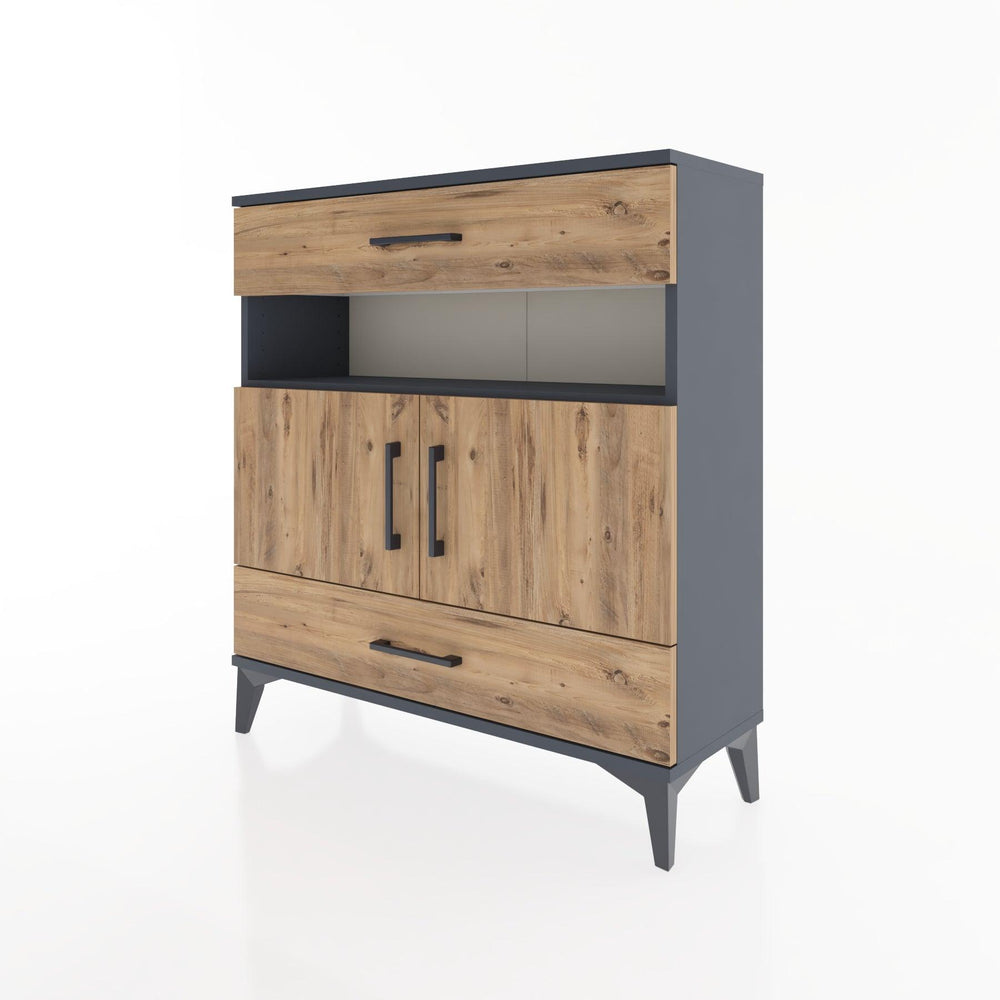 Woodntry Modular Dresser Anthracite 88x30x84 cm Functional F47-2