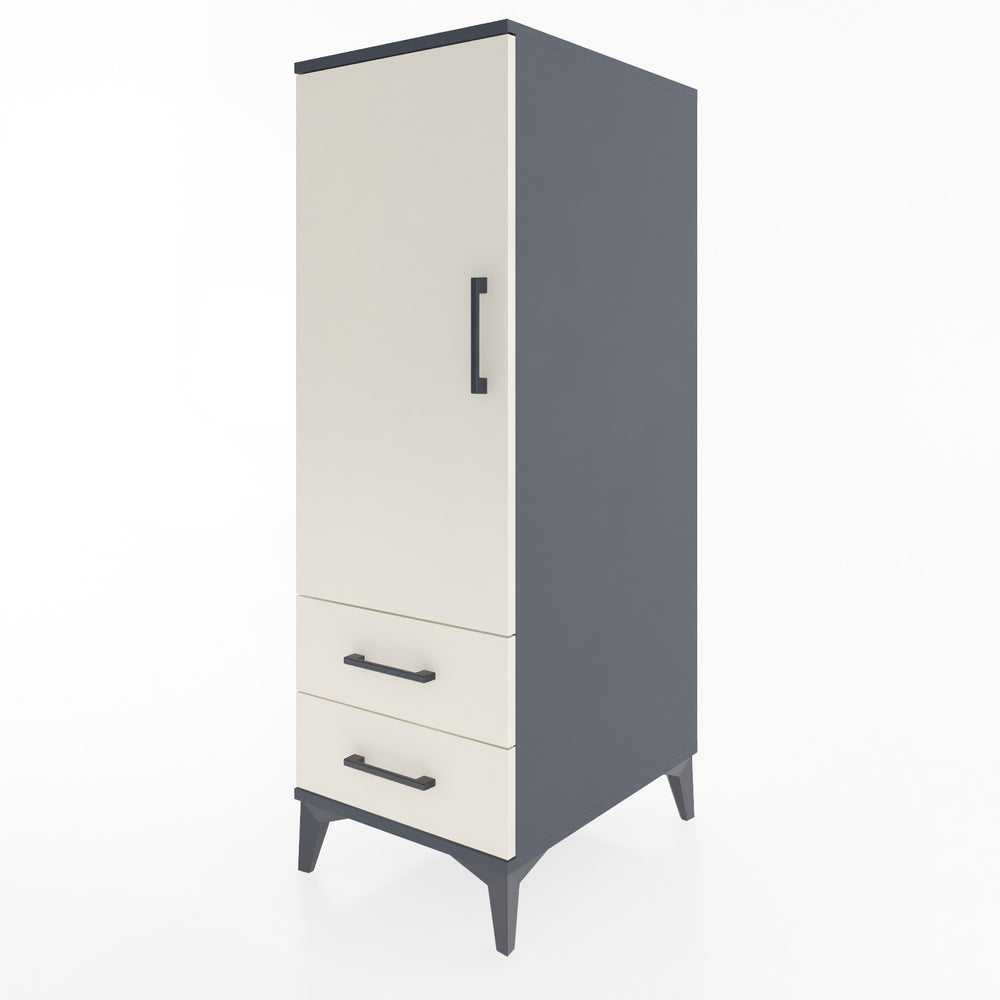 Woodntry Modular Cabinet Anthracite 44x59x122 cm with Doors and Drawers KC47-2