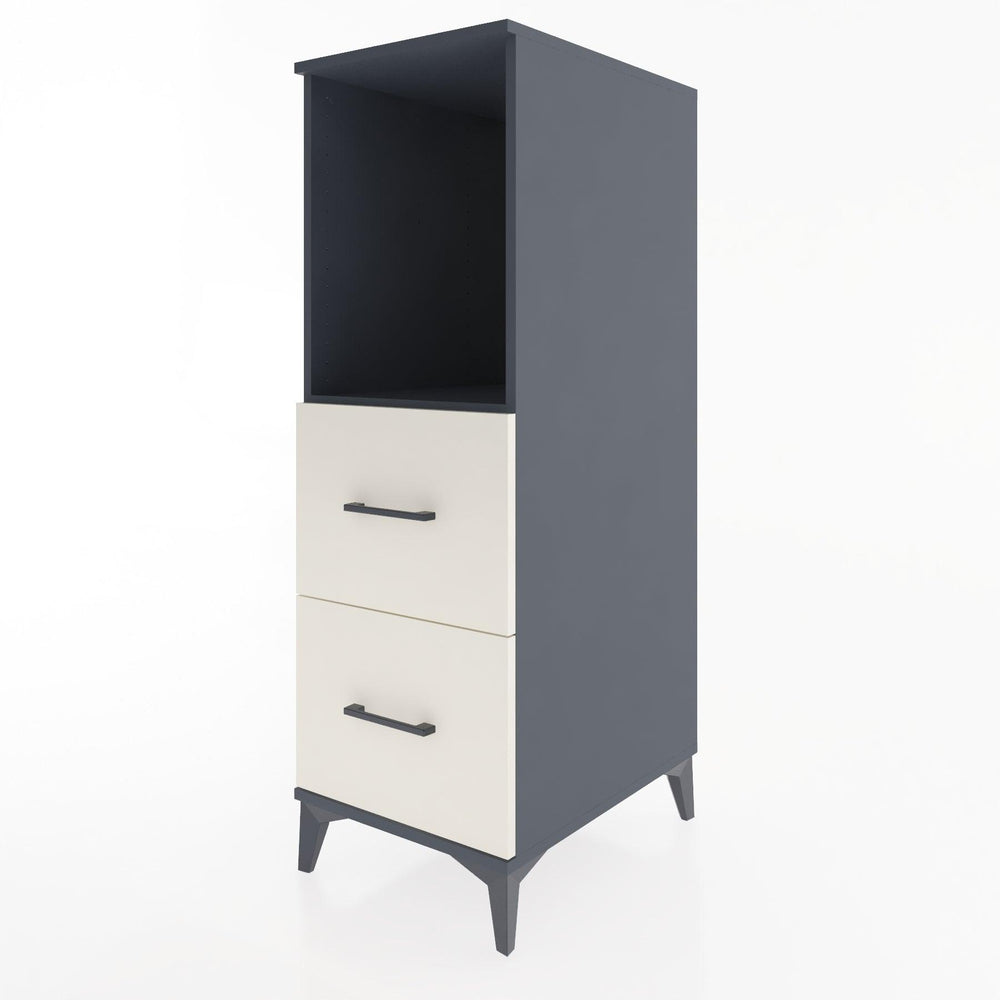 Woodntry Modular Cabinet Anthracite 44x30x122 cm with Drawers and Shelves CR97-2