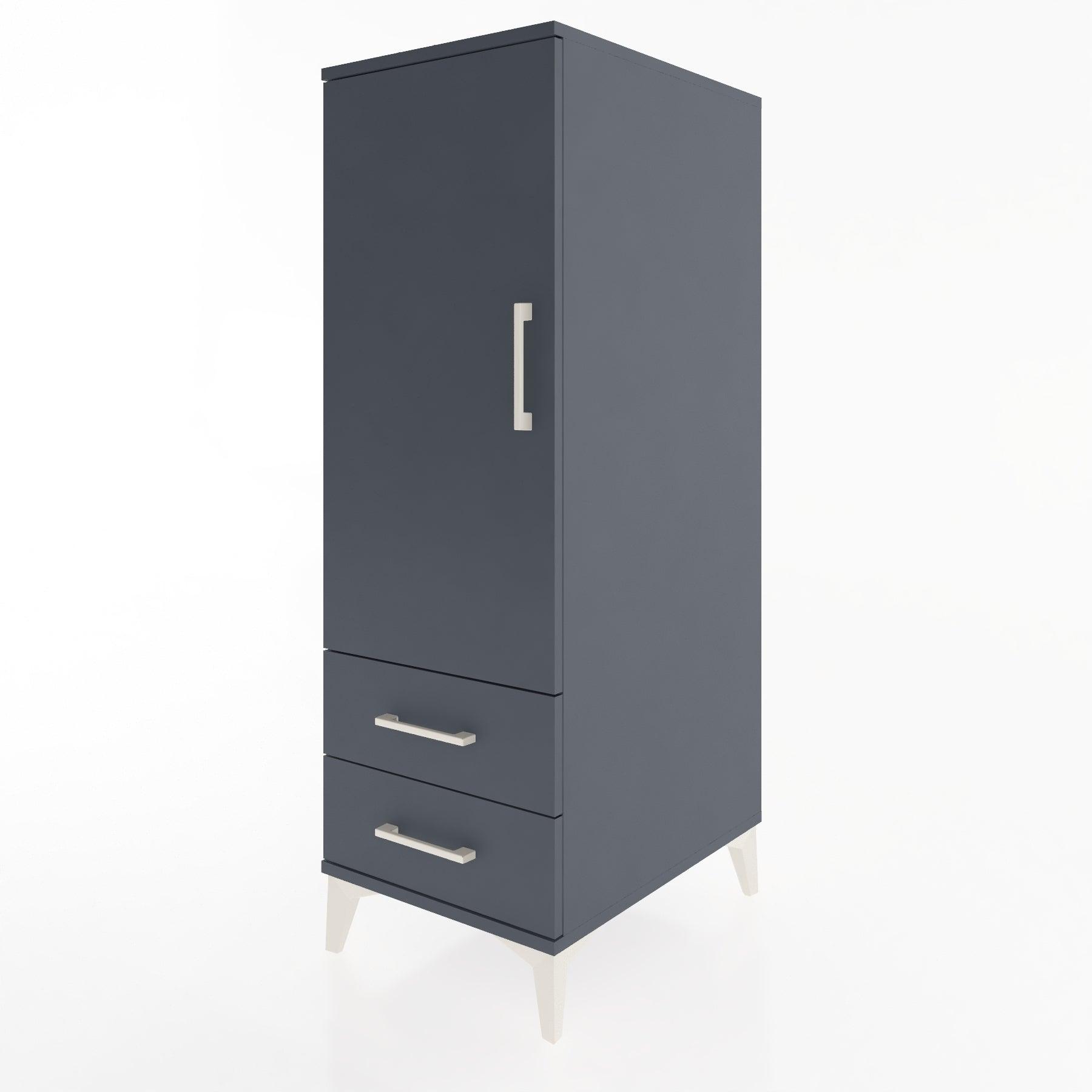 Woodntry Modular Cabinet Anthracite 44x30x122 cm with Doors and Drawers KC47-2