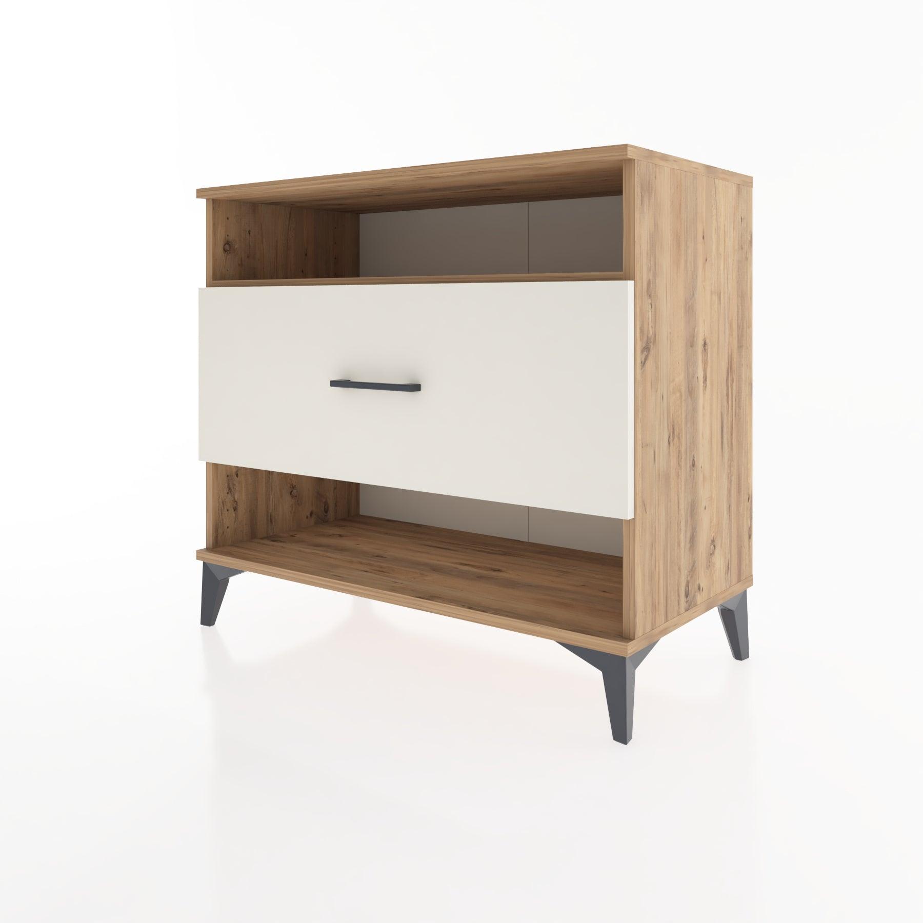 Woodntry Modüler Şifonyer Çam 88x44x68 cm Çekmeceli ve Raflı CR47-3