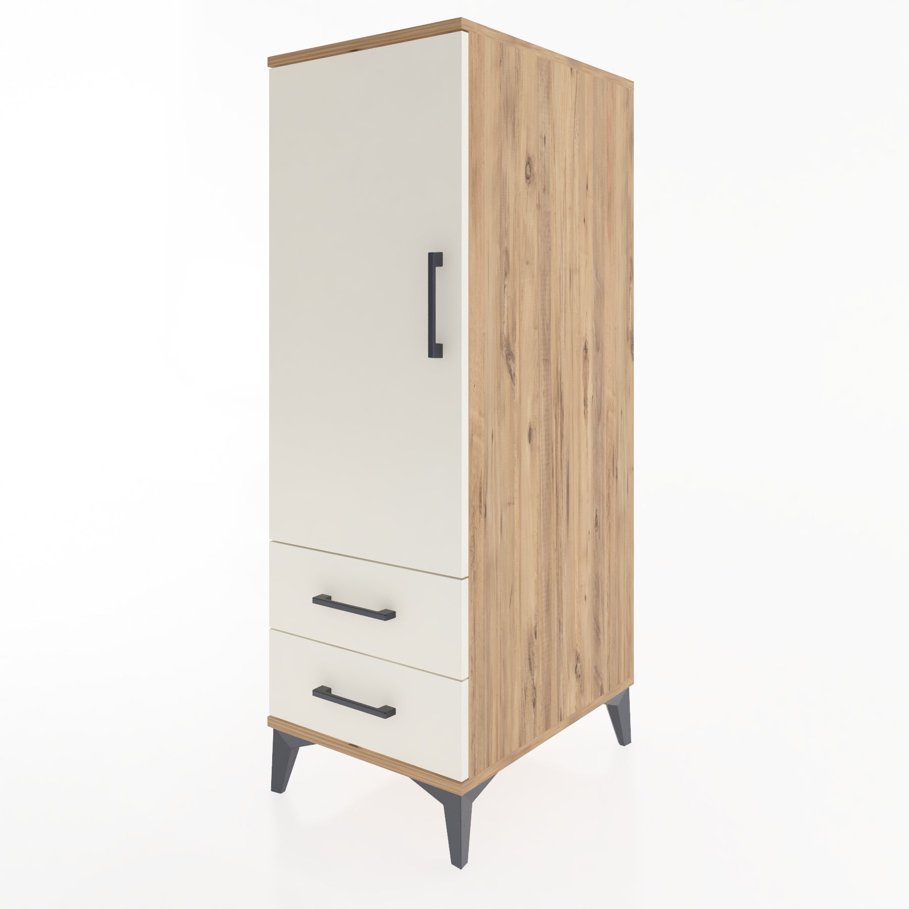 Woodntry Modular Cabinet Pine 44x59x122 cm with Doors and Drawers KC47-3