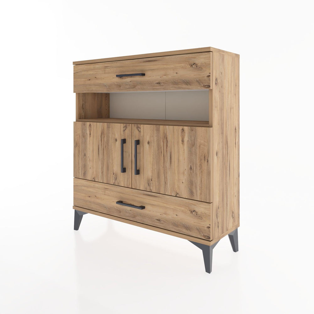 Woodntry Modüler Şifonyer Çam 88x30x84 cm Fonksiyonel F47-3