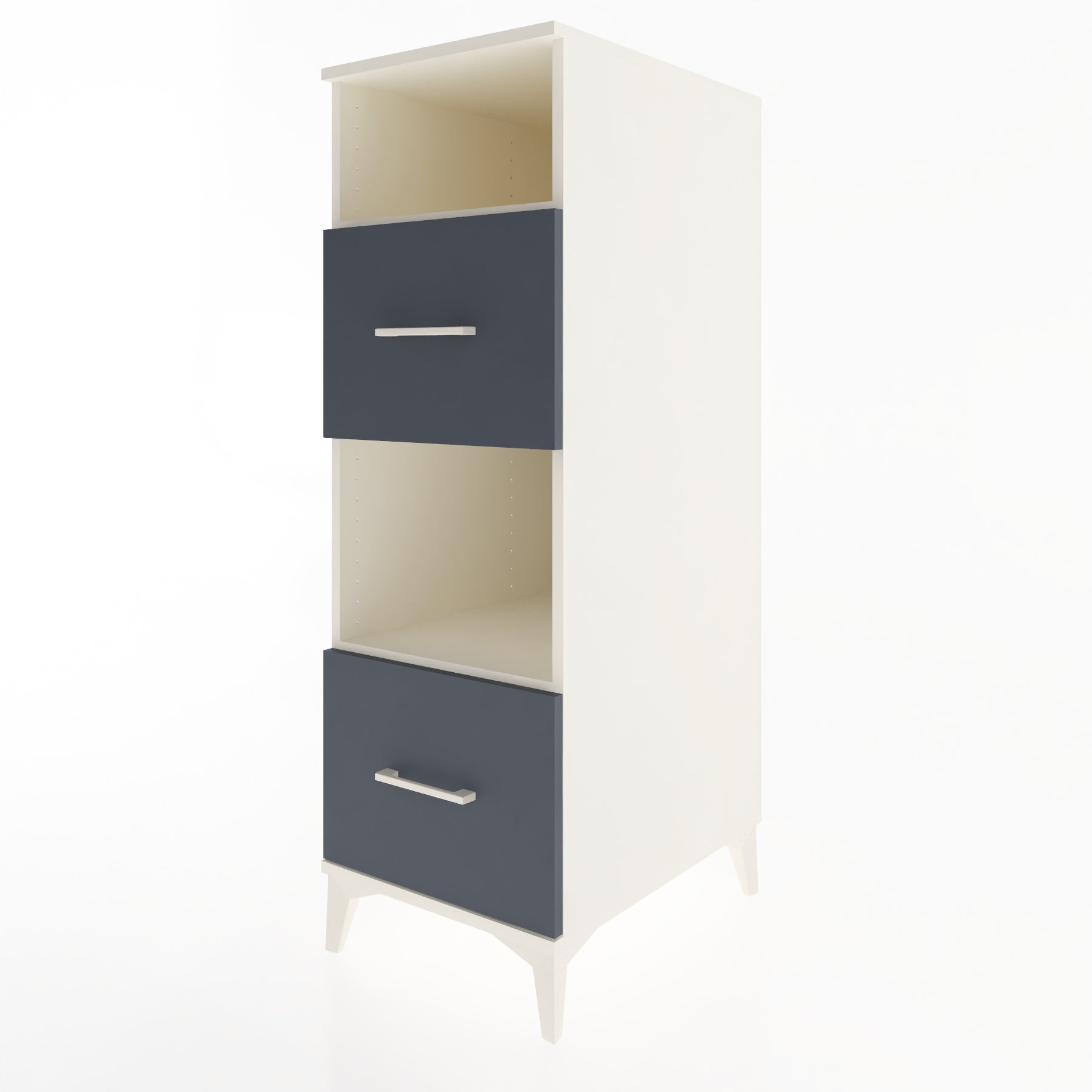 Woodntry Modular Cabinet Moonstone 44x59x122 cm with Drawers and Shelves CR98-1