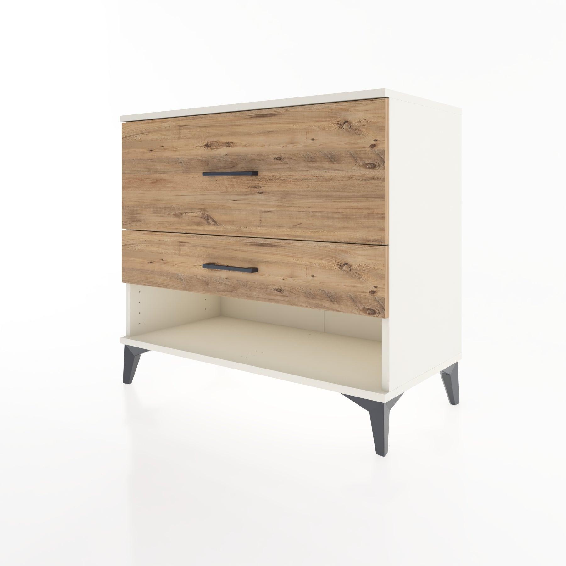 Woodntry Modüler Şifonyer Aytaşı 88x44x68 cm Çekmeceli ve Raflı CR48-1