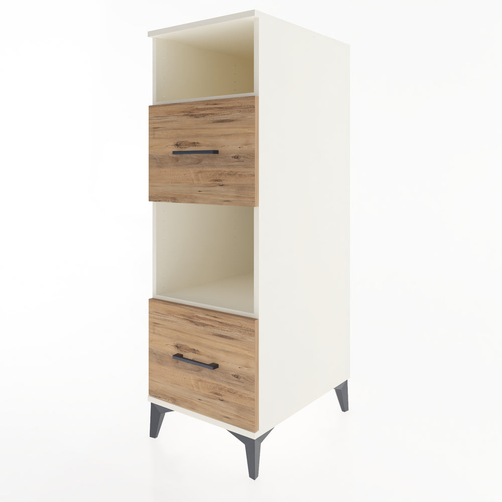 Woodntry Modüler Dolap Aytaşı 44x59x122 cm Çekmeceli ve Raflı CR98-1