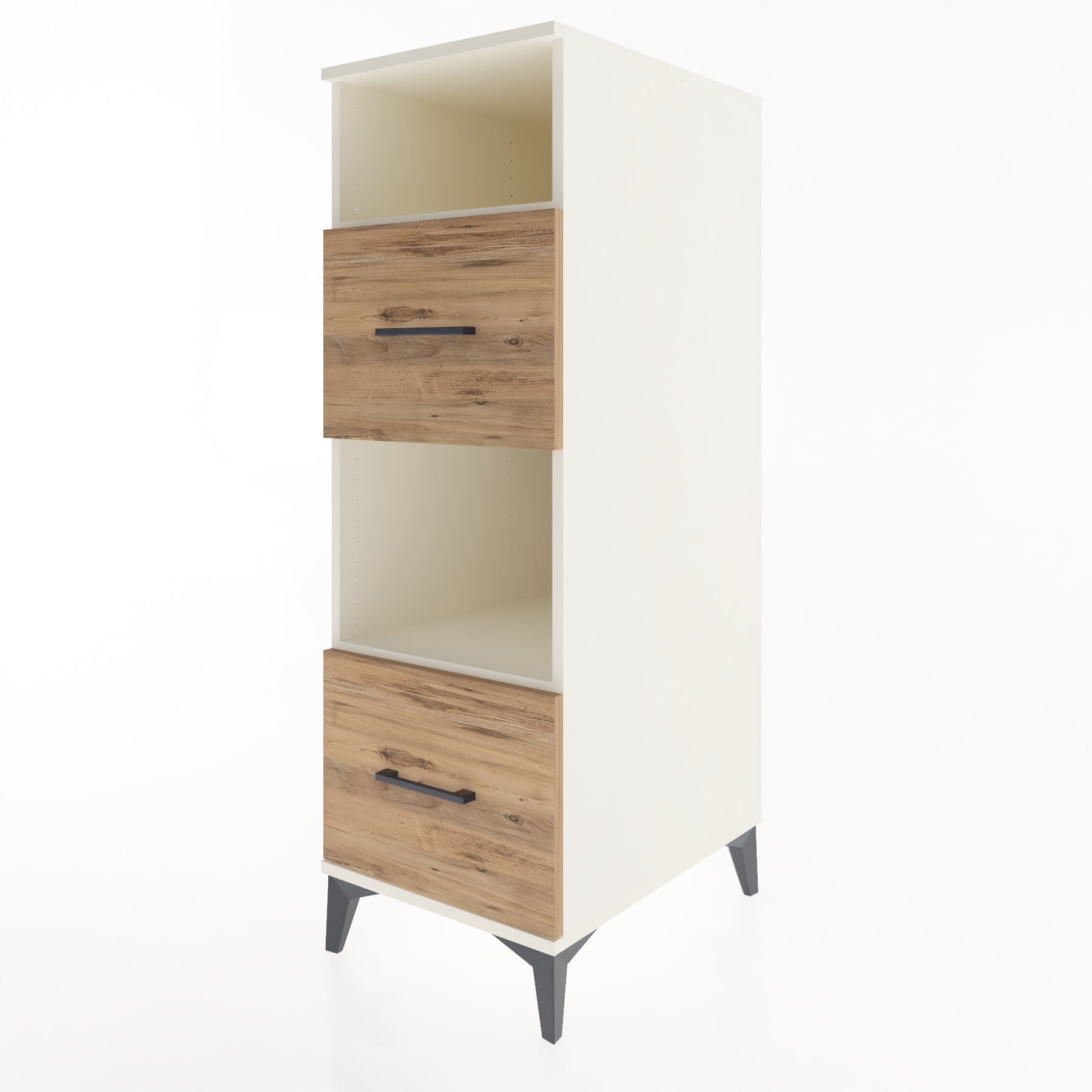 Woodntry Modular Cabinet Moonstone 44x59x122 cm with Drawers and Shelves CR98-1
