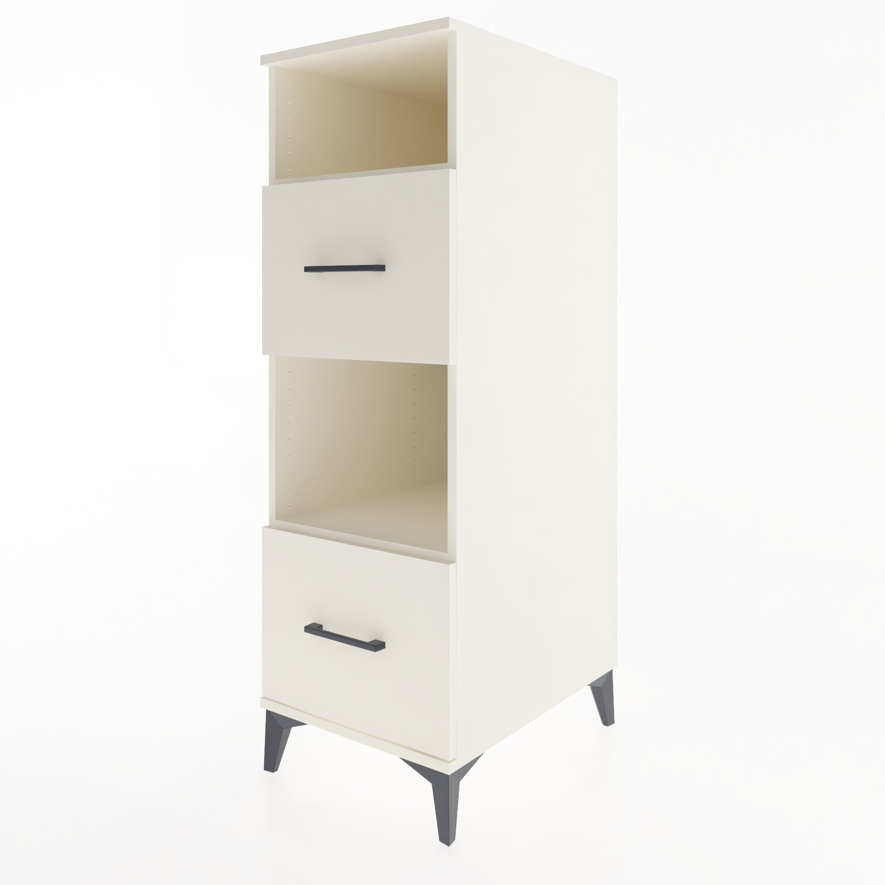 Woodntry Modular Cabinet Moonstone 44x59x122 cm with Drawers and Shelves CR98-1