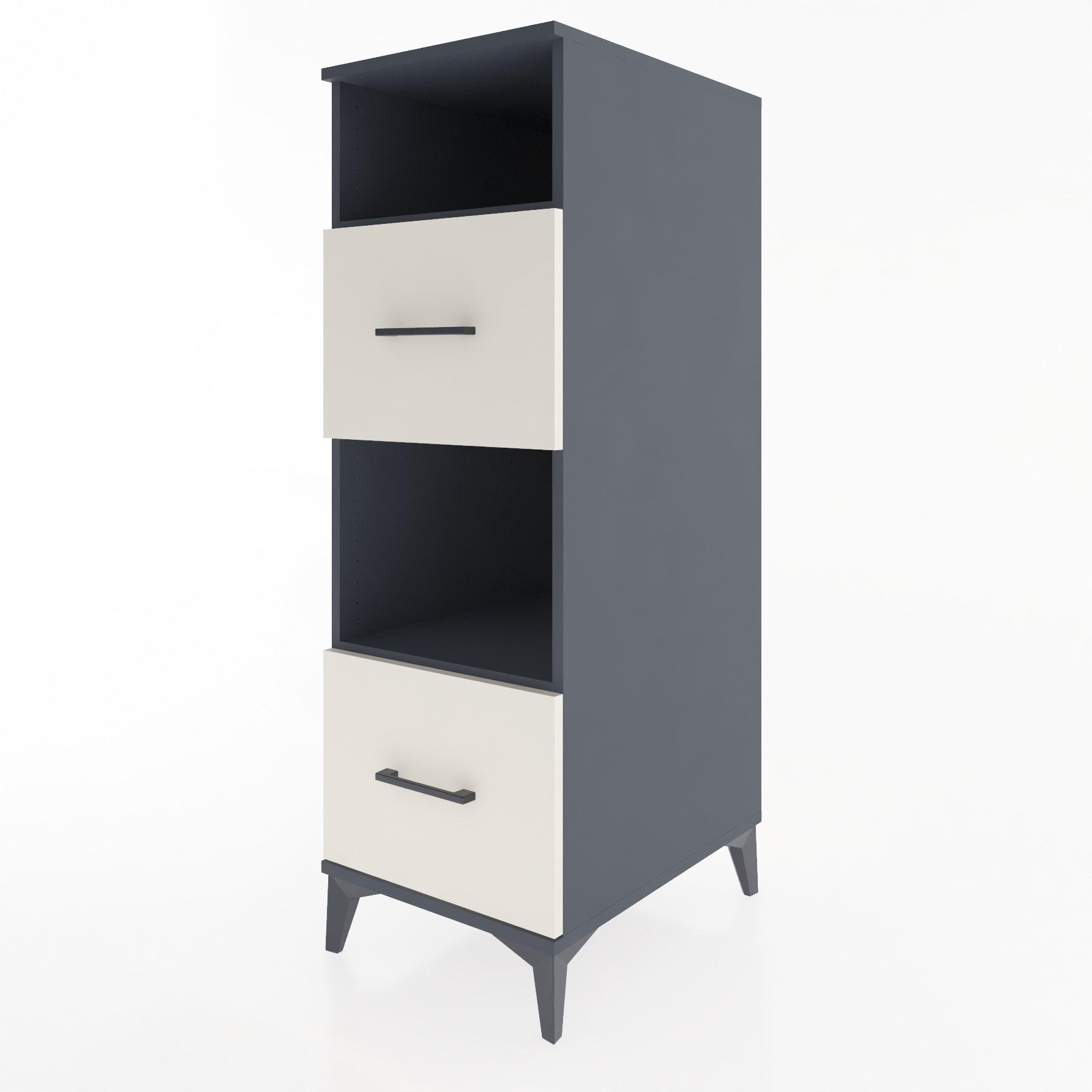 Woodntry Modular Cabinet Anthracite 44x30x122 cm with Drawers and Shelves CR98-2