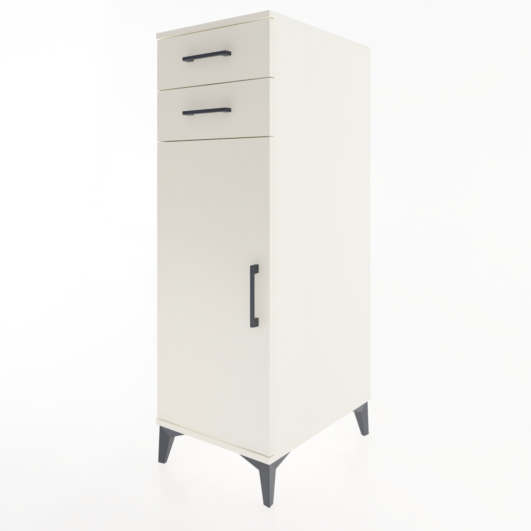 Woodntry Modular Cabinet Moonstone 44x59x122 cm with Doors and Drawers KC49-1