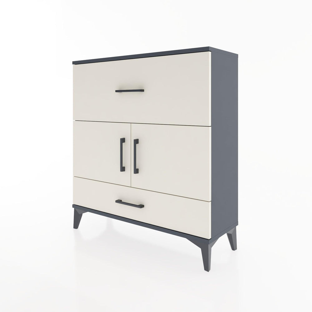 Woodntry Modular Dresser Anthracite 88x30x84 cm with Cover and Drawer KC49-2
