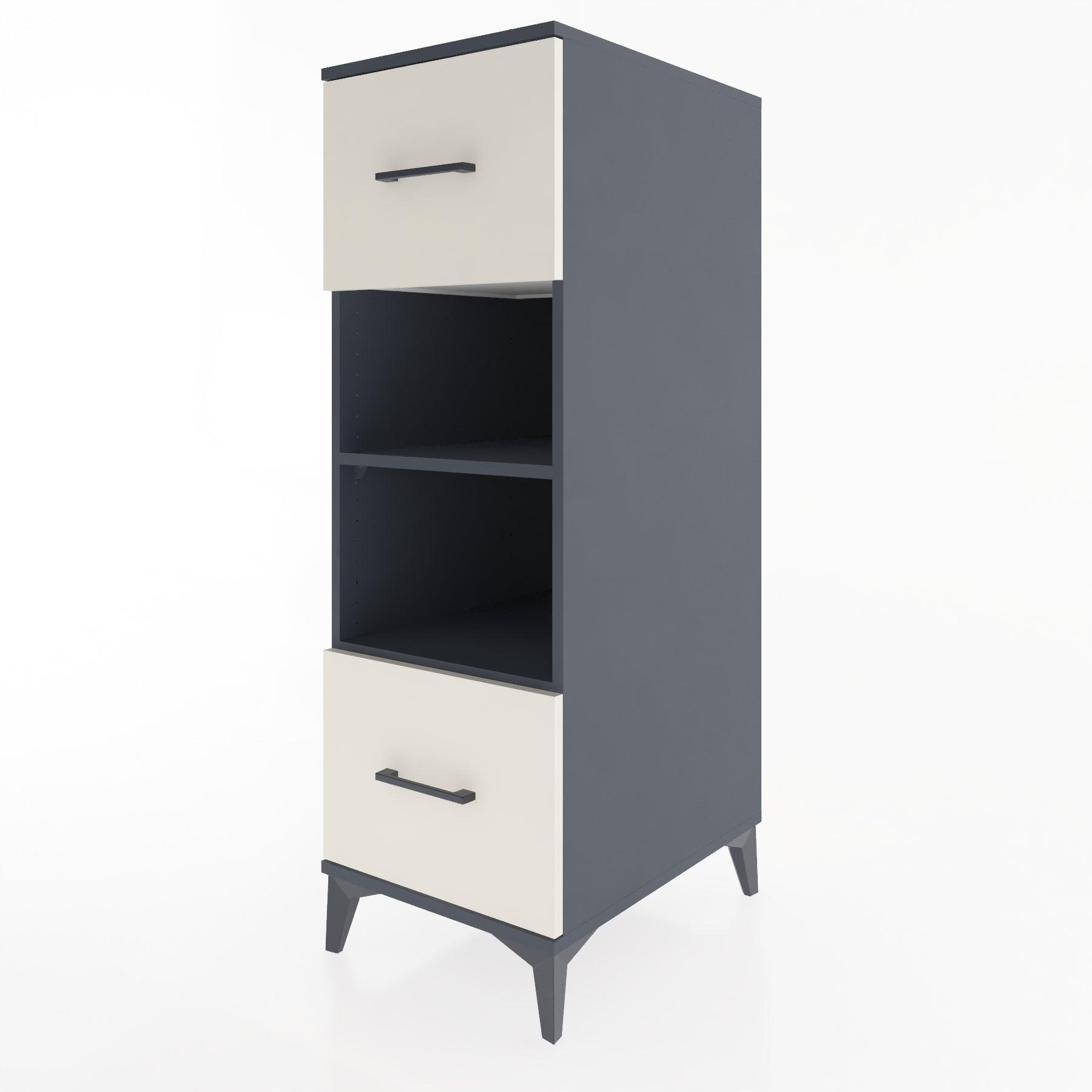 Woodntry Modular Cabinet Anthracite 44x30x122 cm with Drawers and Shelves CR99-2