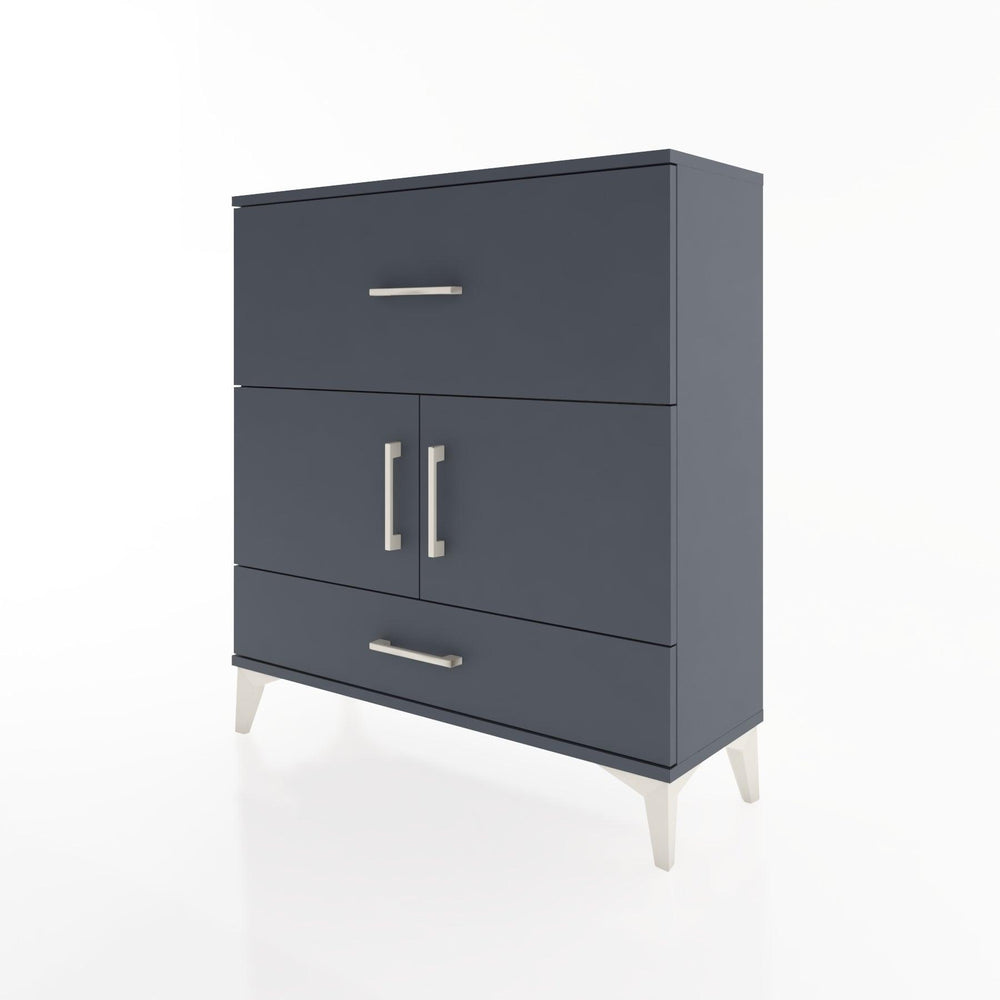 Woodntry Modular Dresser Anthracite 88x30x84 cm with Cover and Drawer KC49-2