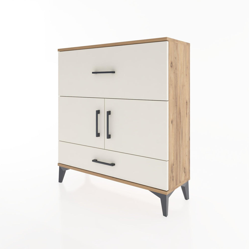 Woodntry Modular Dresser Pine 88x30x84 cm with Cover and Drawer KC49-3